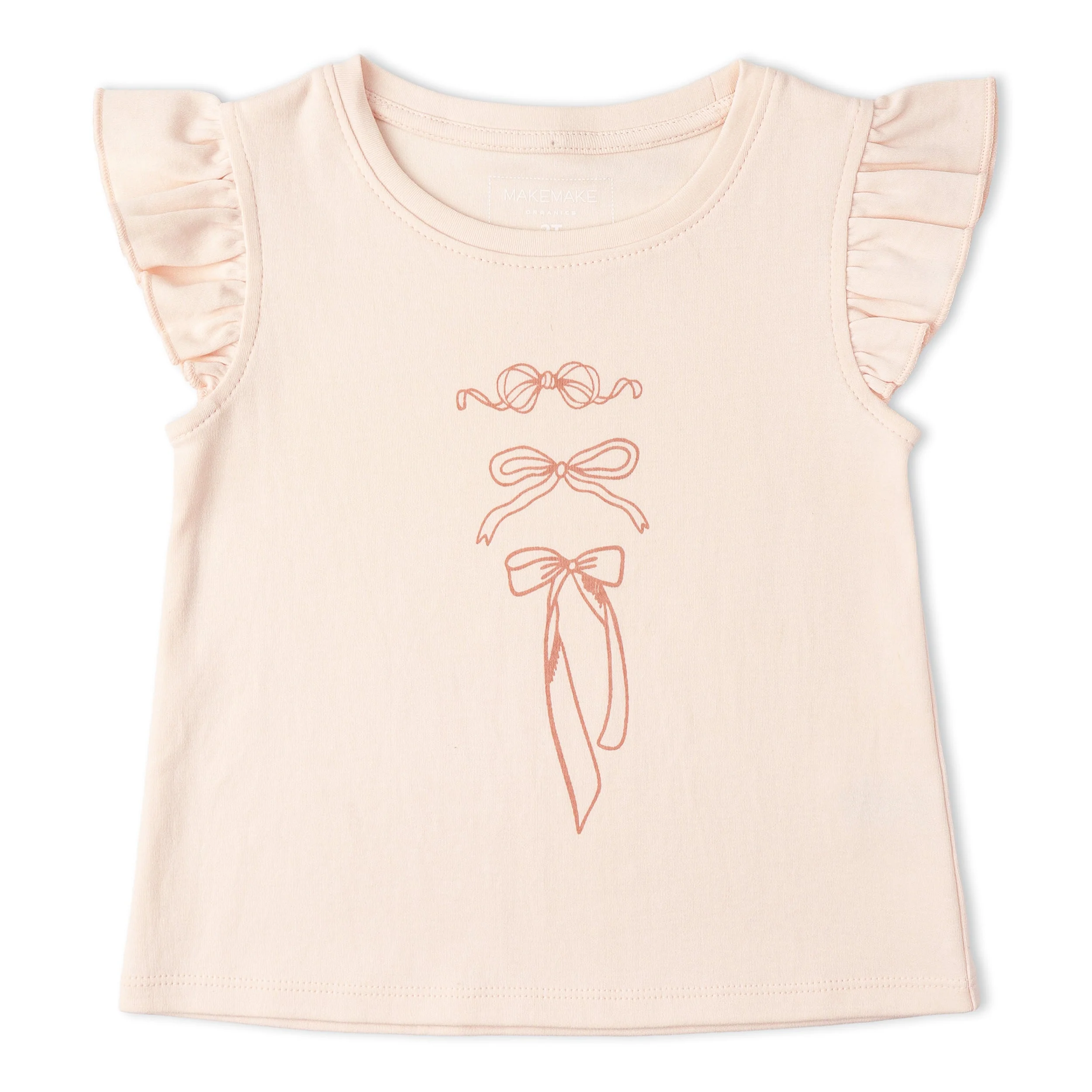 Organic Sleeveless Flutter Top & Shorts Set - Bows - Image 3