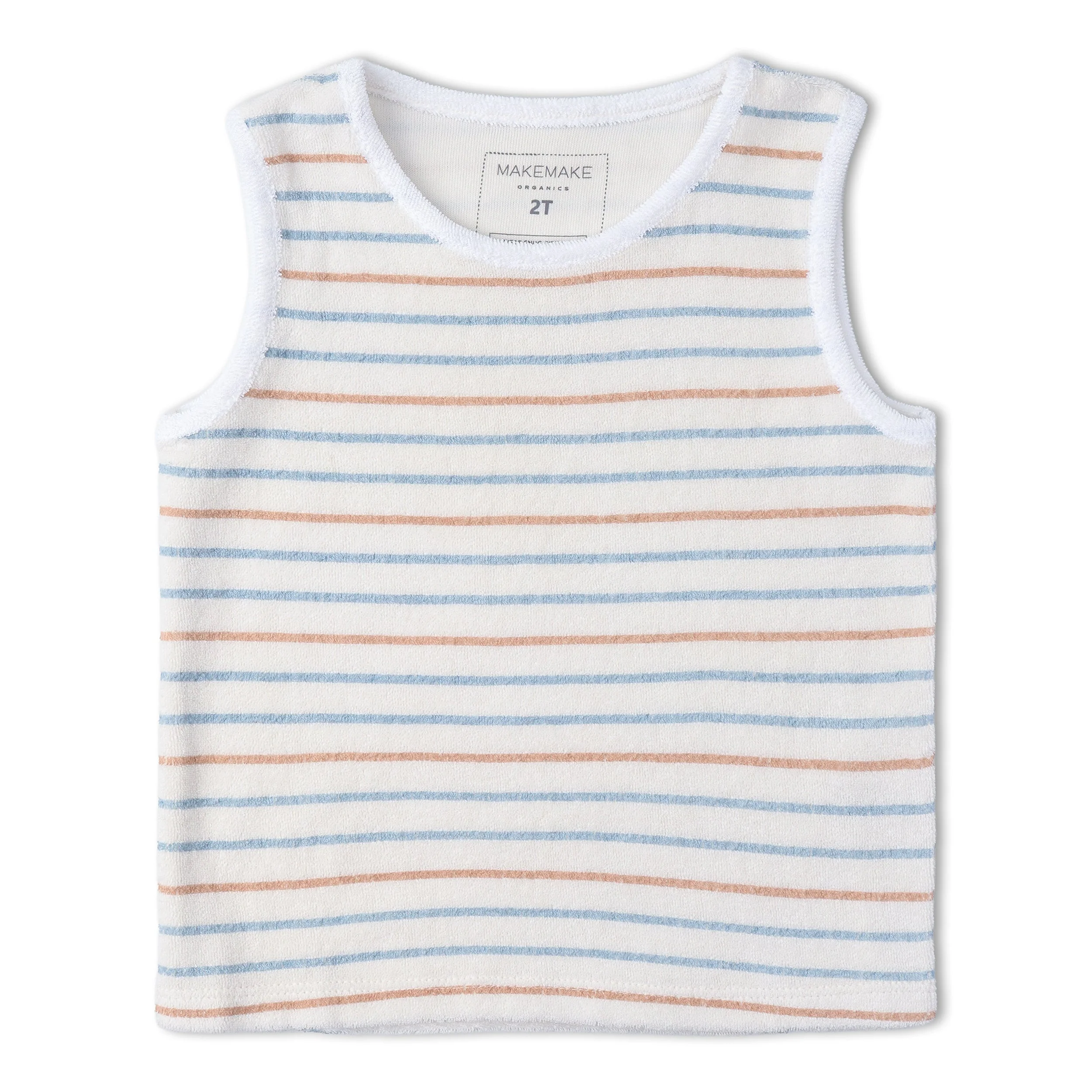 Organic Sleeveless Tee & Shorts Set - Cabana Stripes - Image 5