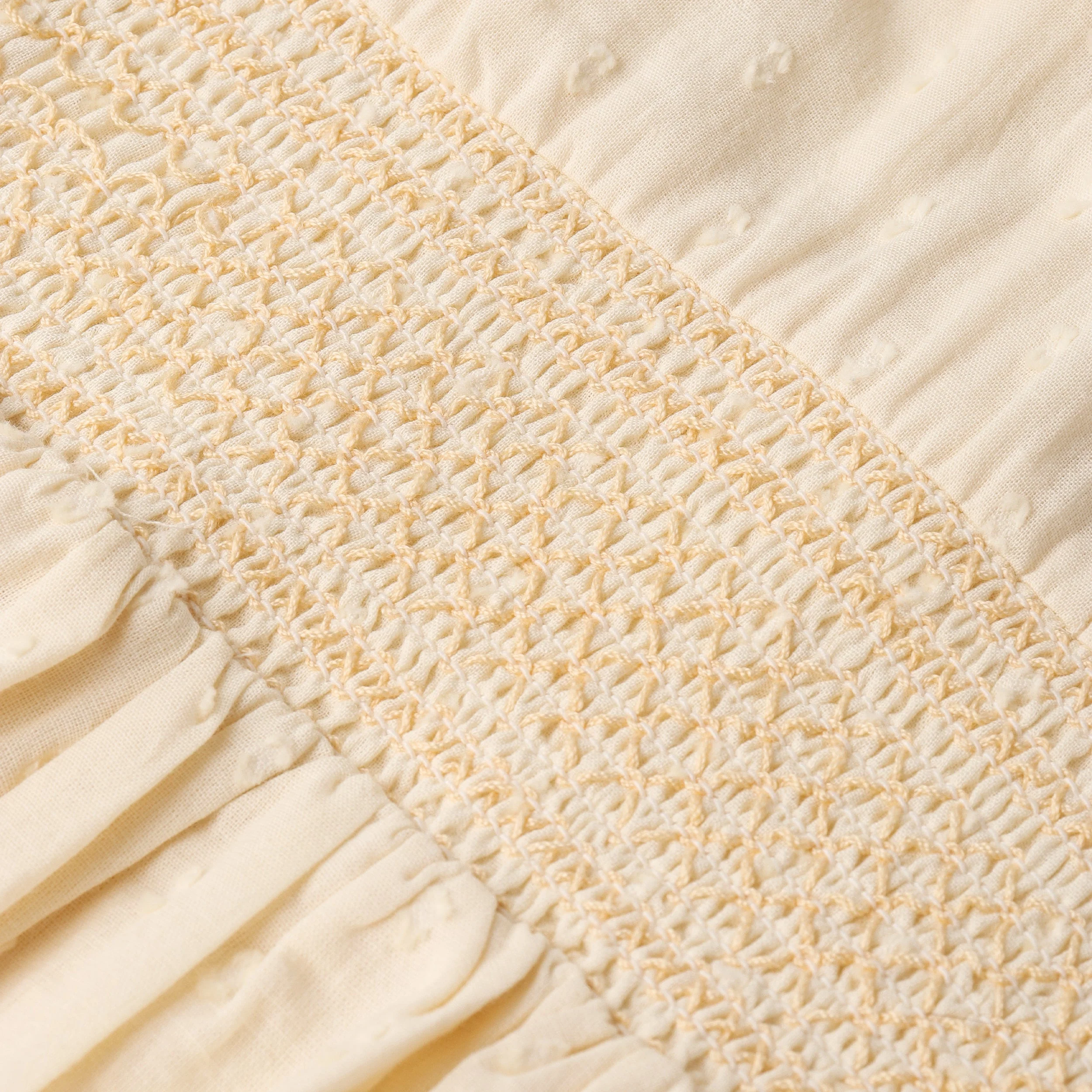 Organic Smocked Collar Dress - Butter Yellow - Image 4