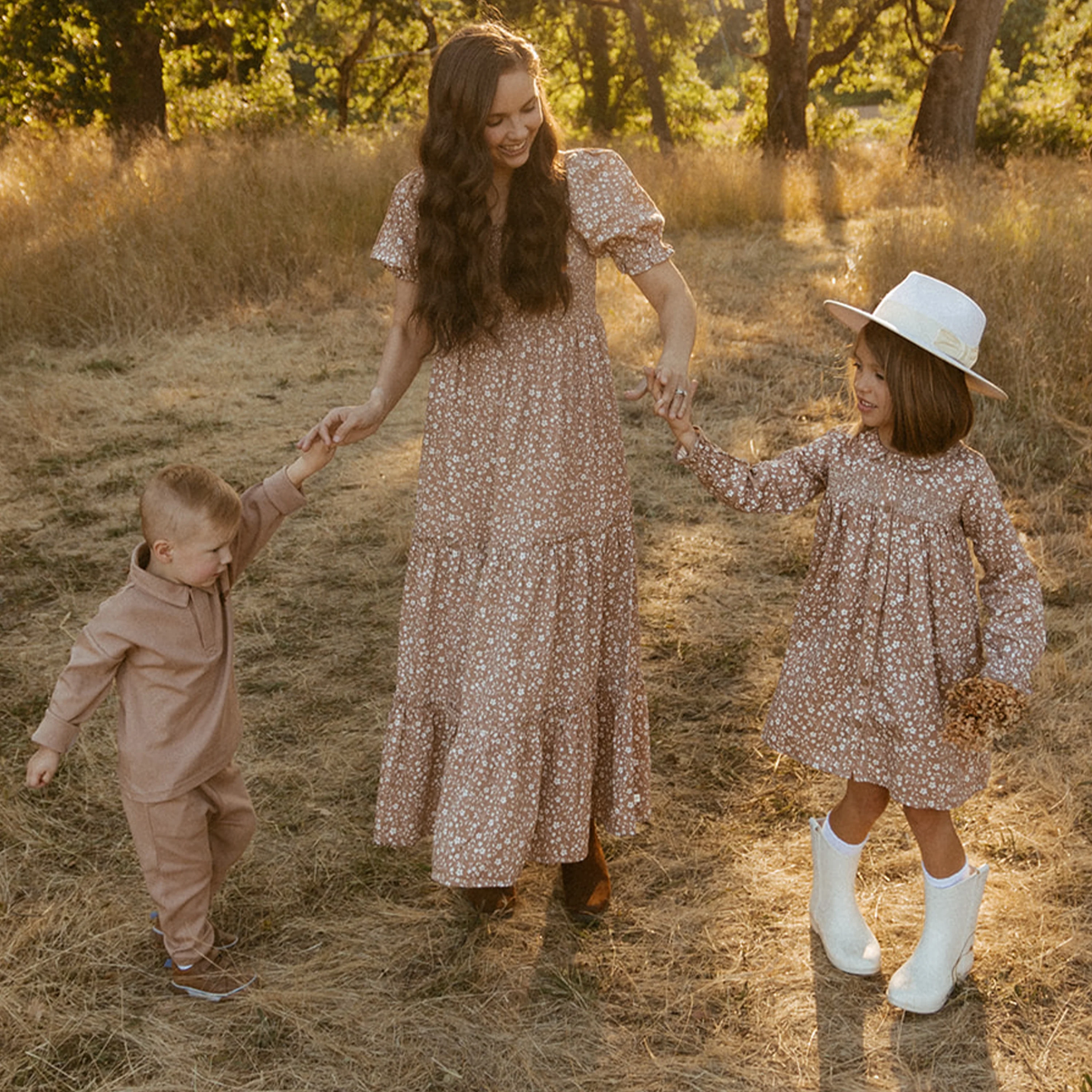 Organic Smocked Tiered Dress - Harvest - Image 3