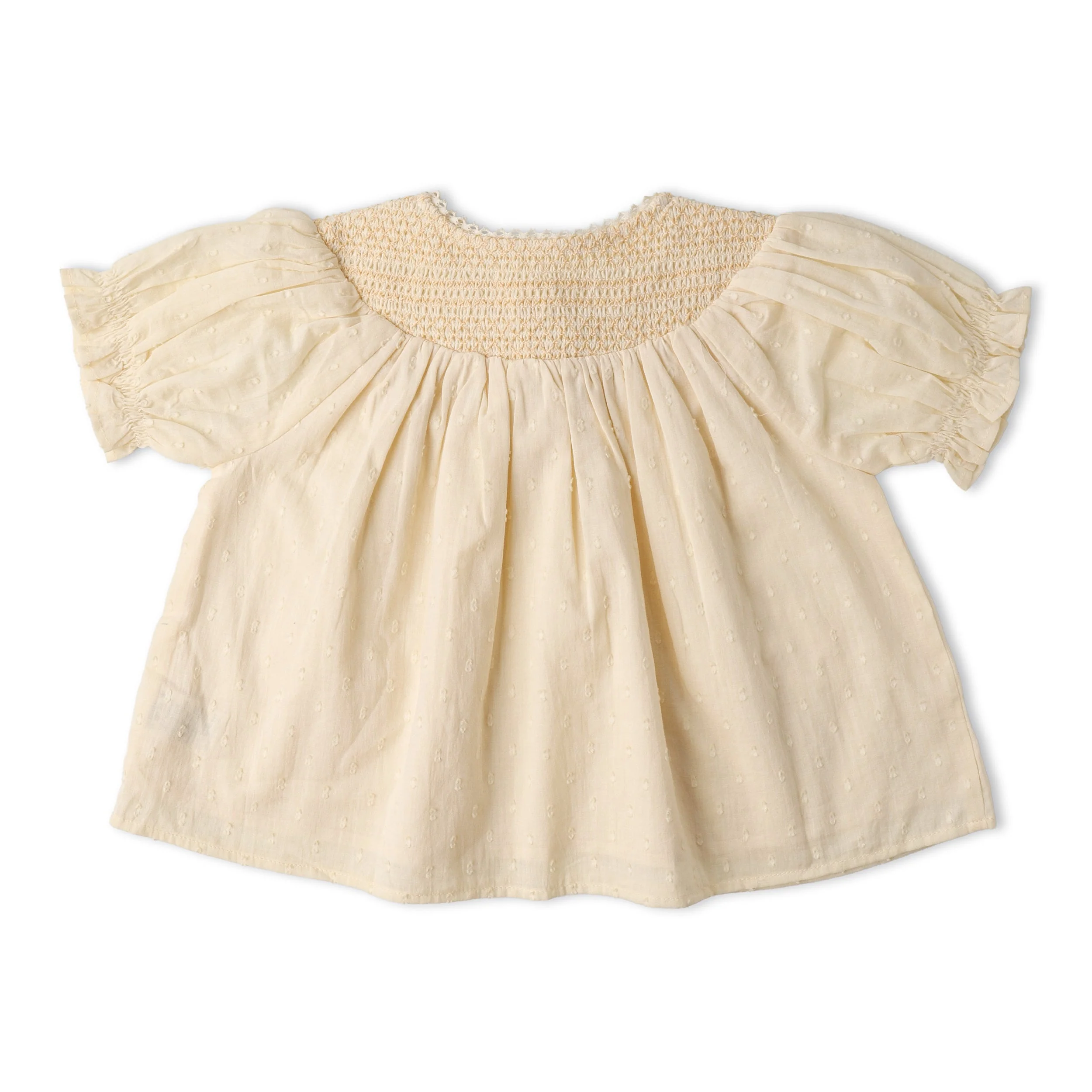 Organic Smocked Top & Shorts Set - Butter Yellow - Image 7