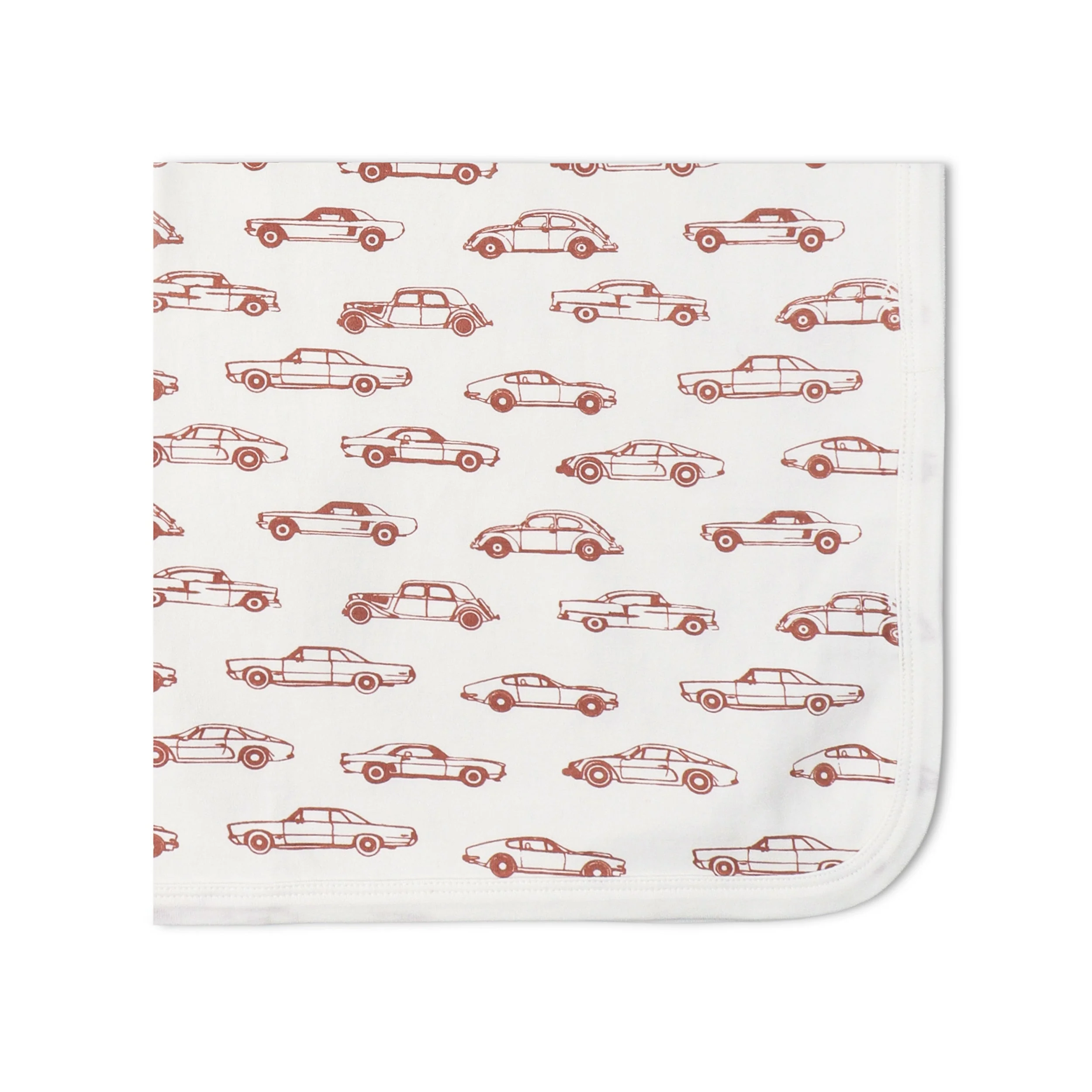 Organic Swaddle Blanket & Hat Set - Cars - Image 4