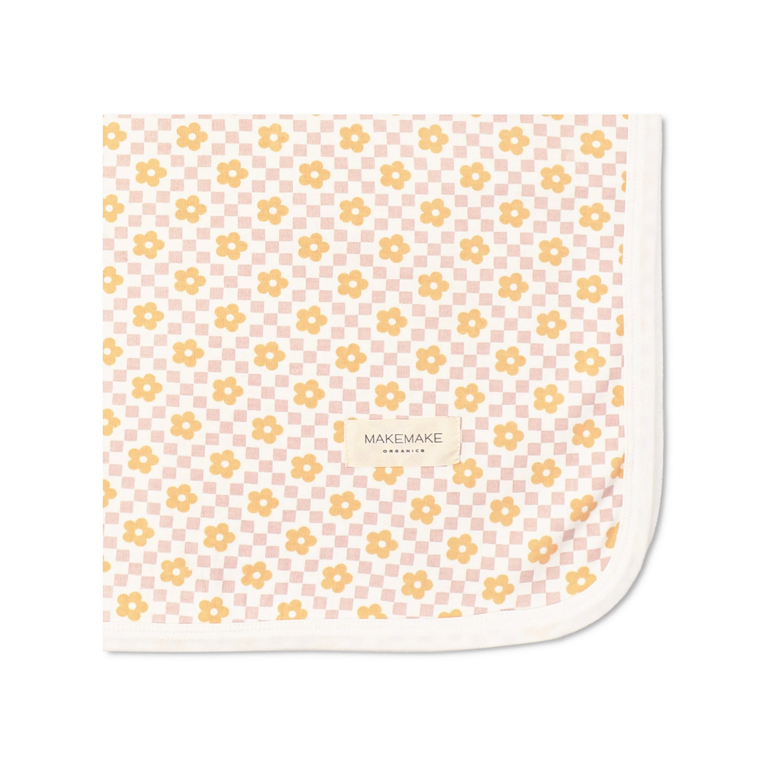 Organic Swaddle Blanket & Hat Set  - Pop Floral - Image 5