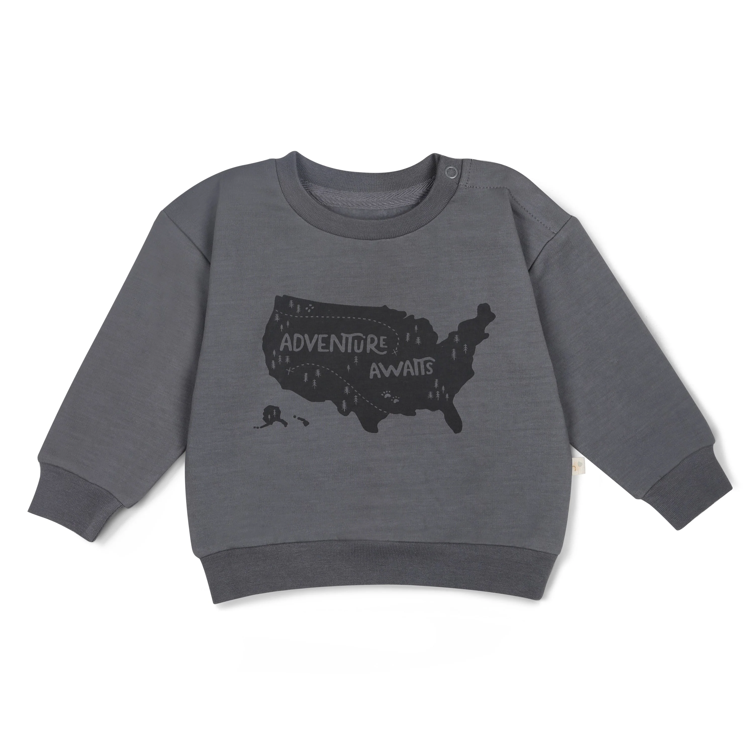 Organic Fleece Sweatshirt - Adventure Awaits - Image 2