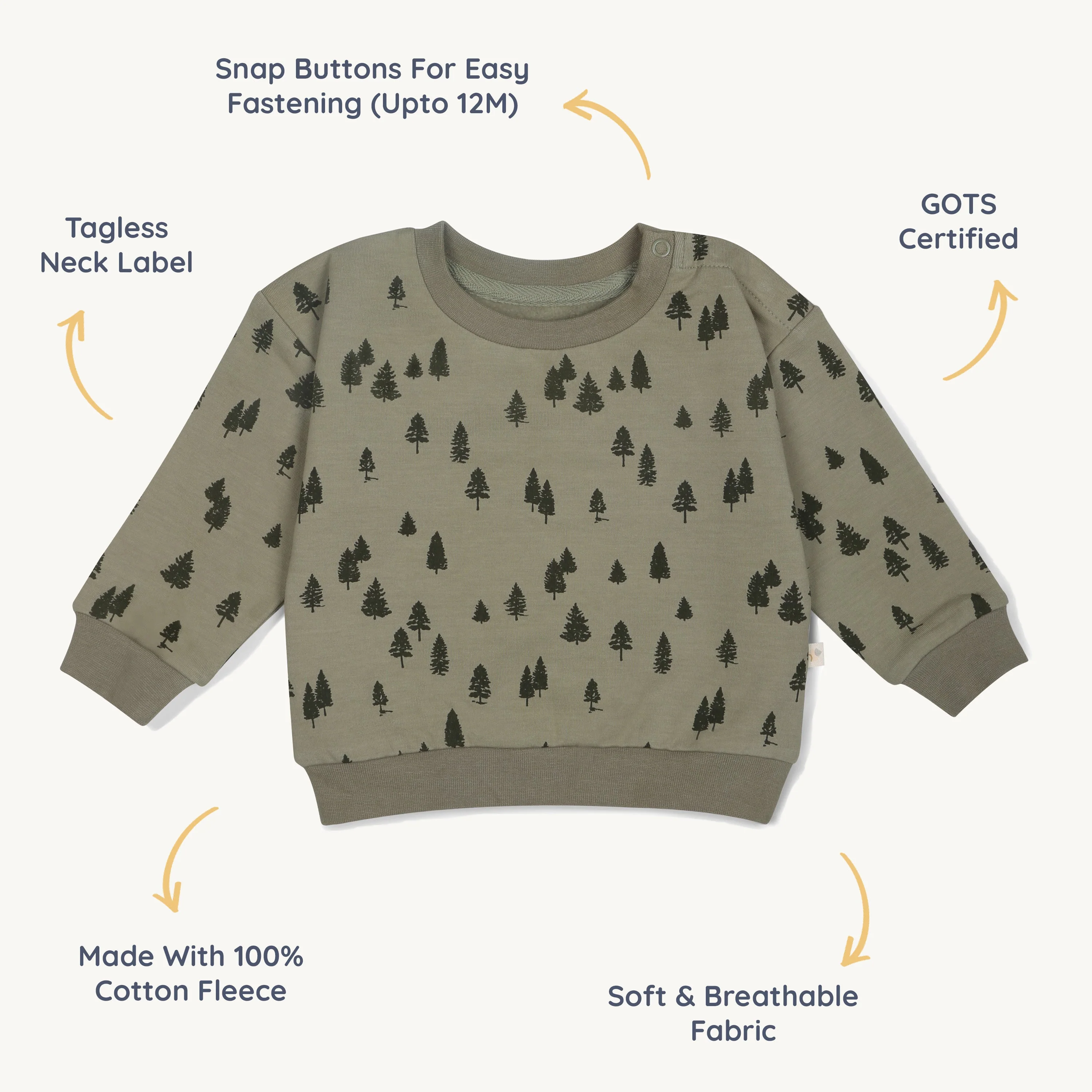 Organic Fleece Sweatshirt - Alpine - Image 5