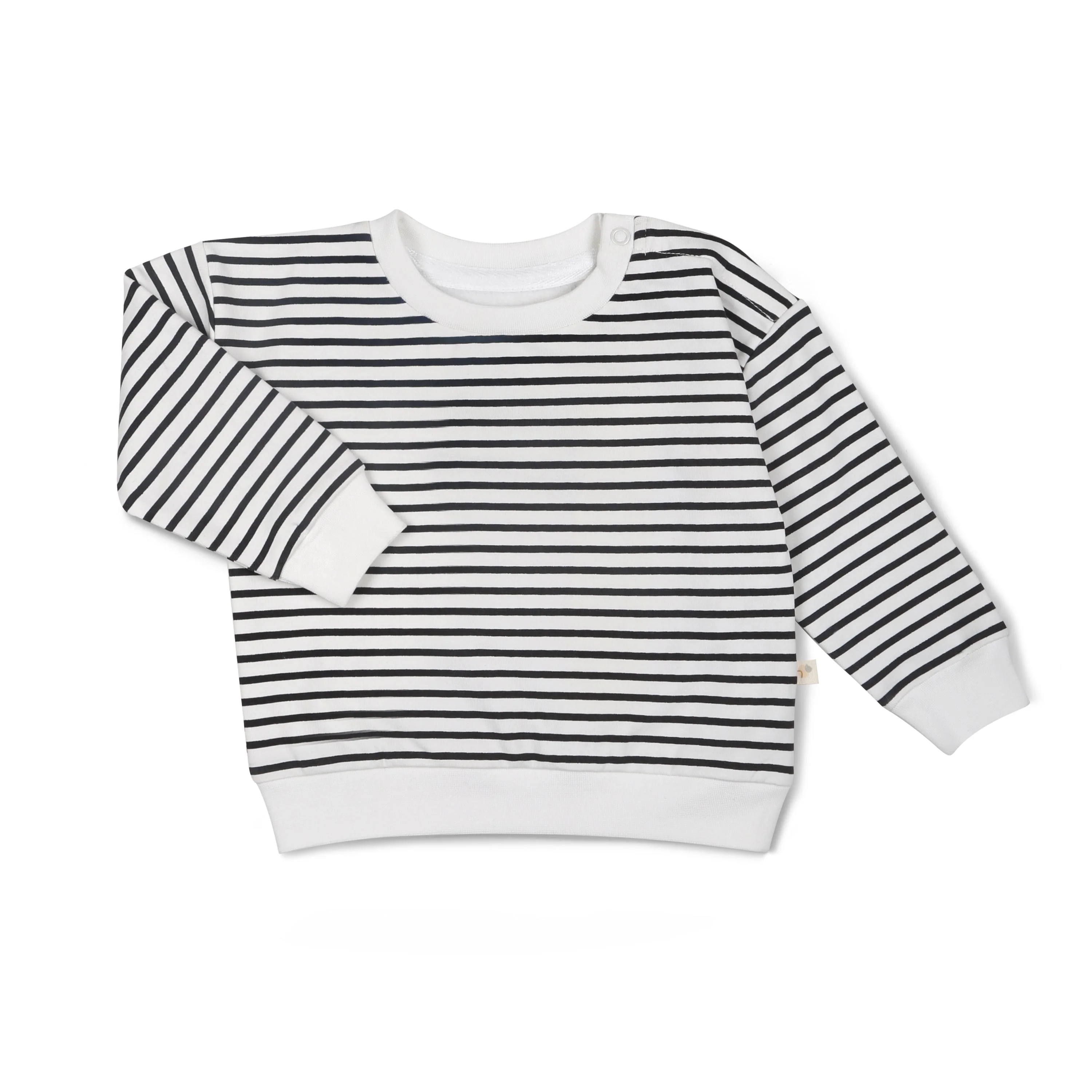 Organic Fleece Sweatshirt - Black Stripes - Image 4