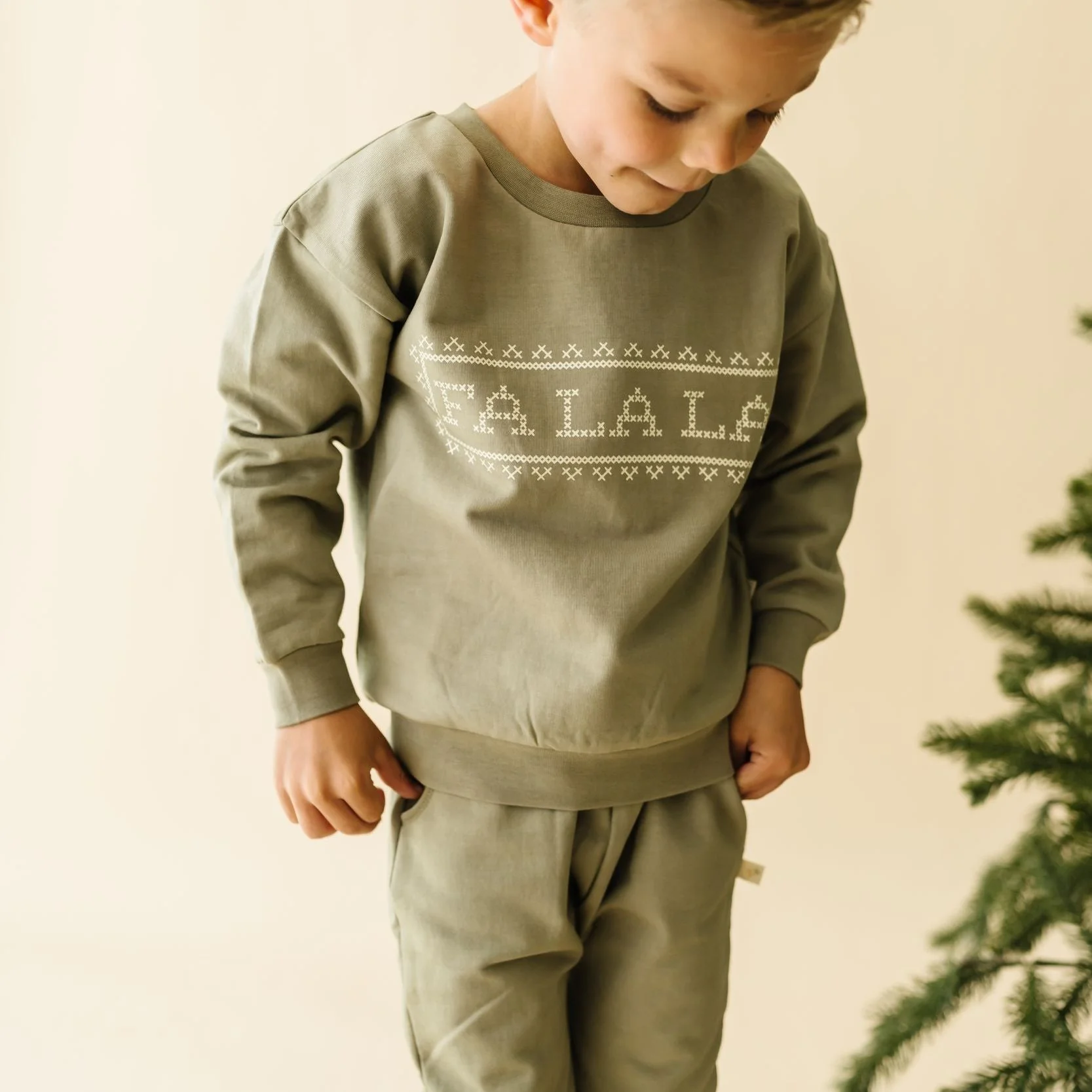 Organic Fleece Sweatshirt - Fa La La - Image 2