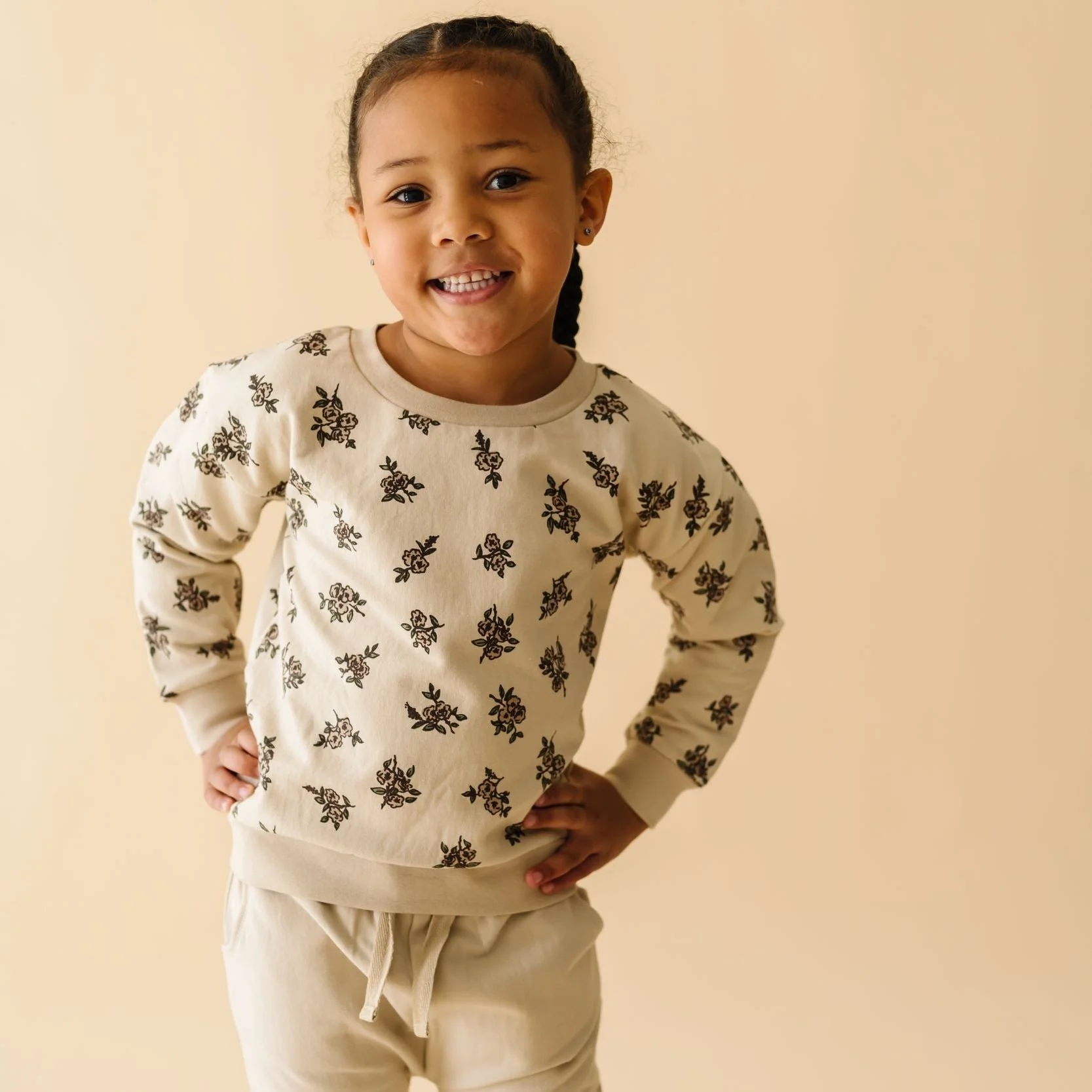 Organic Fleece Sweatshirt - Posy - Image 3