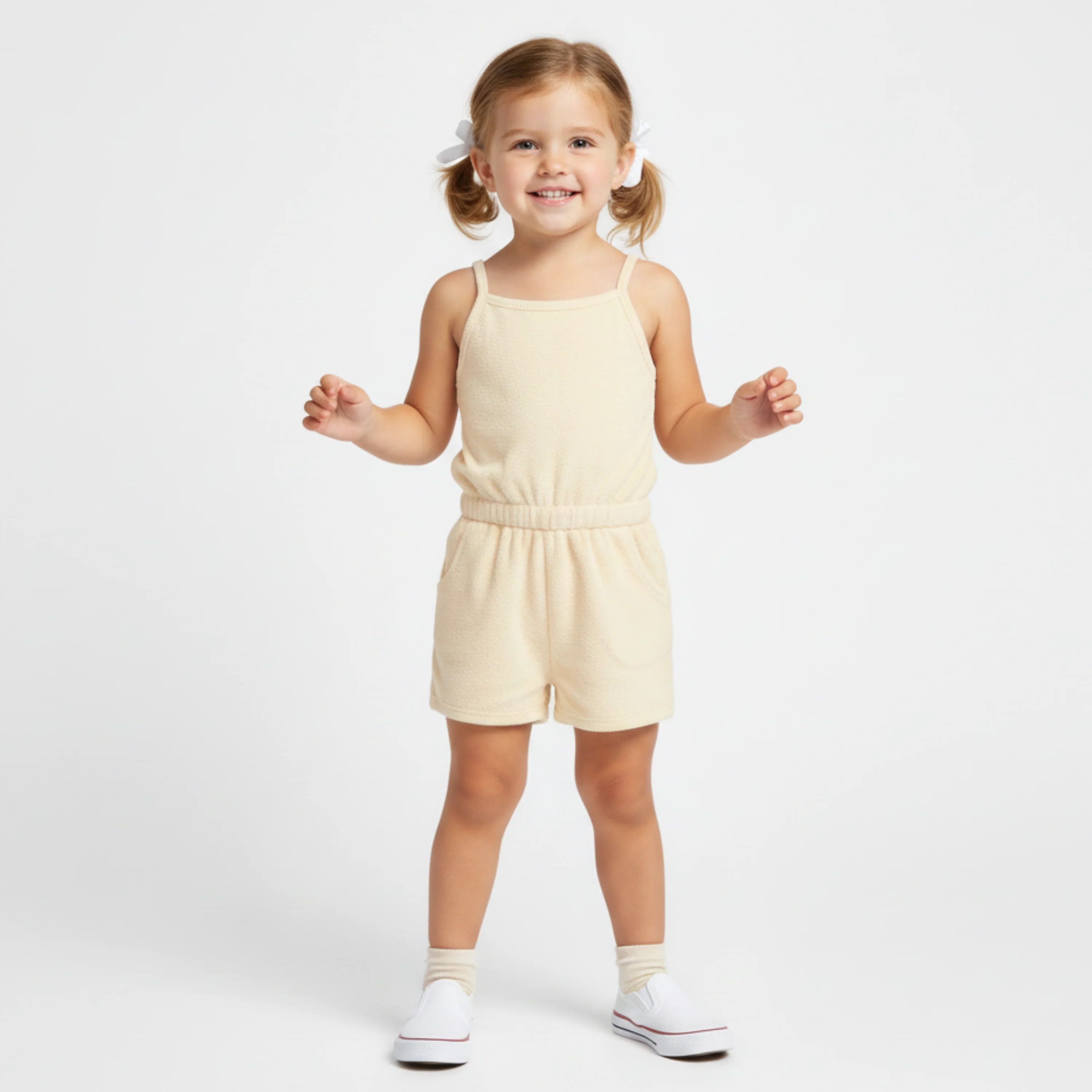 Organic Tank Romper - Butter Yellow - Image 3