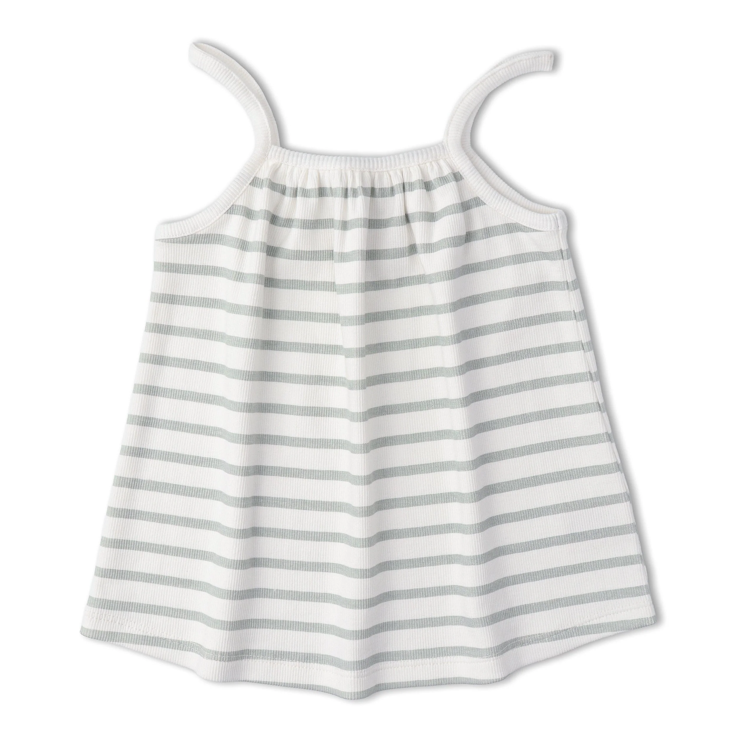 Organic Tank Top & Shorts Set - Fog Stripes - Image 4