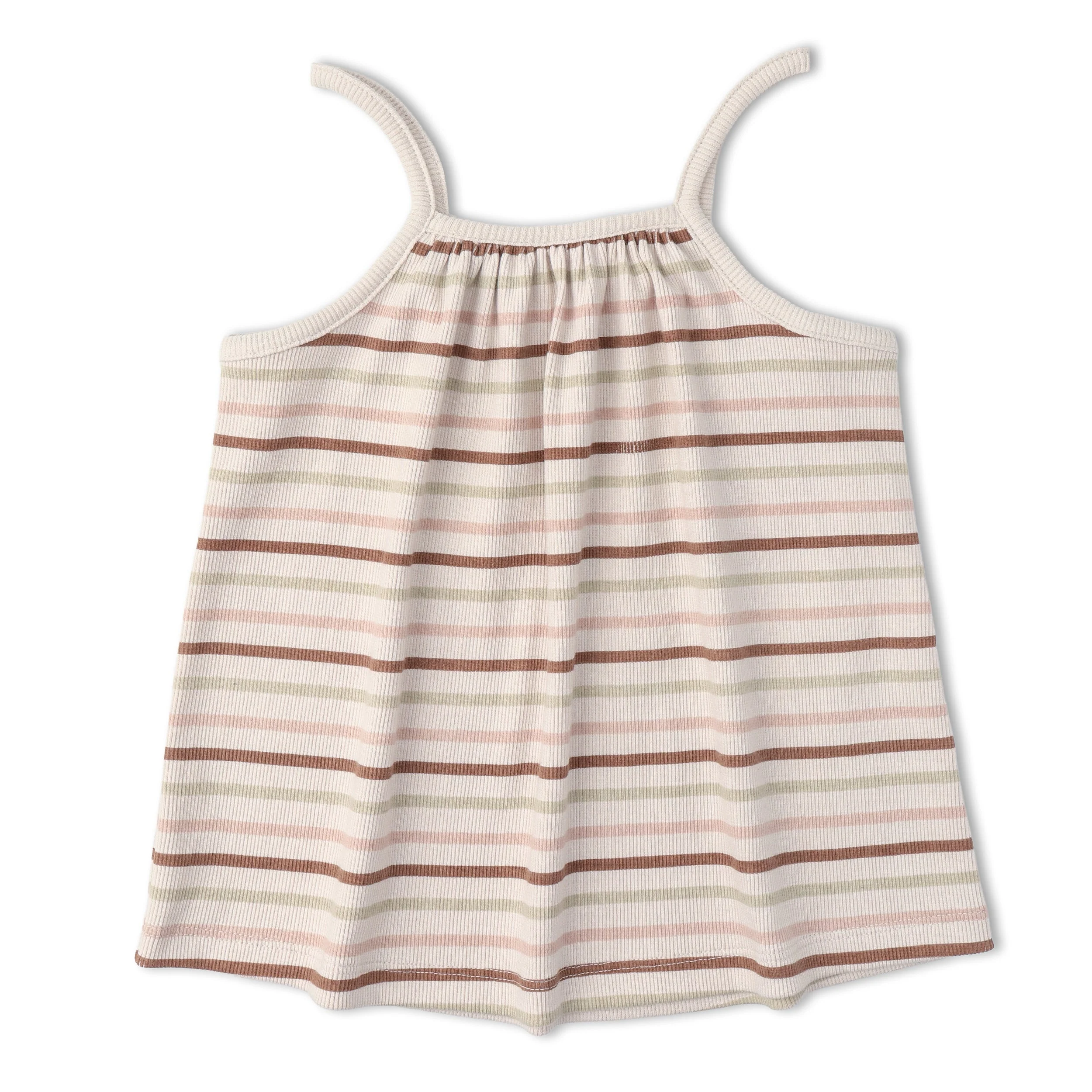 Organic Tank Top & Shorts Set - Terra Stripes - Image 4