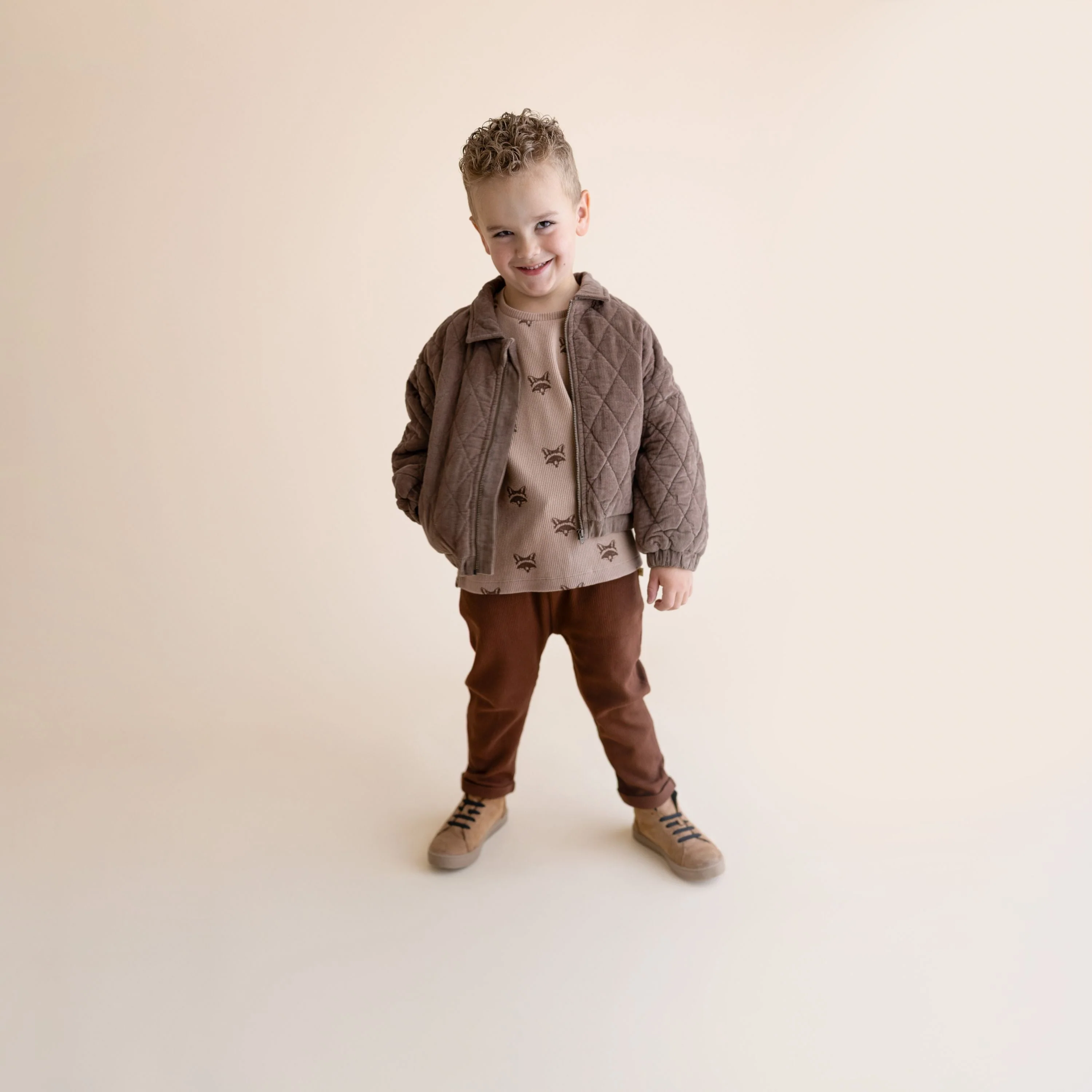 Organic Tee & Foldover Pants Set - Fox - Image 2