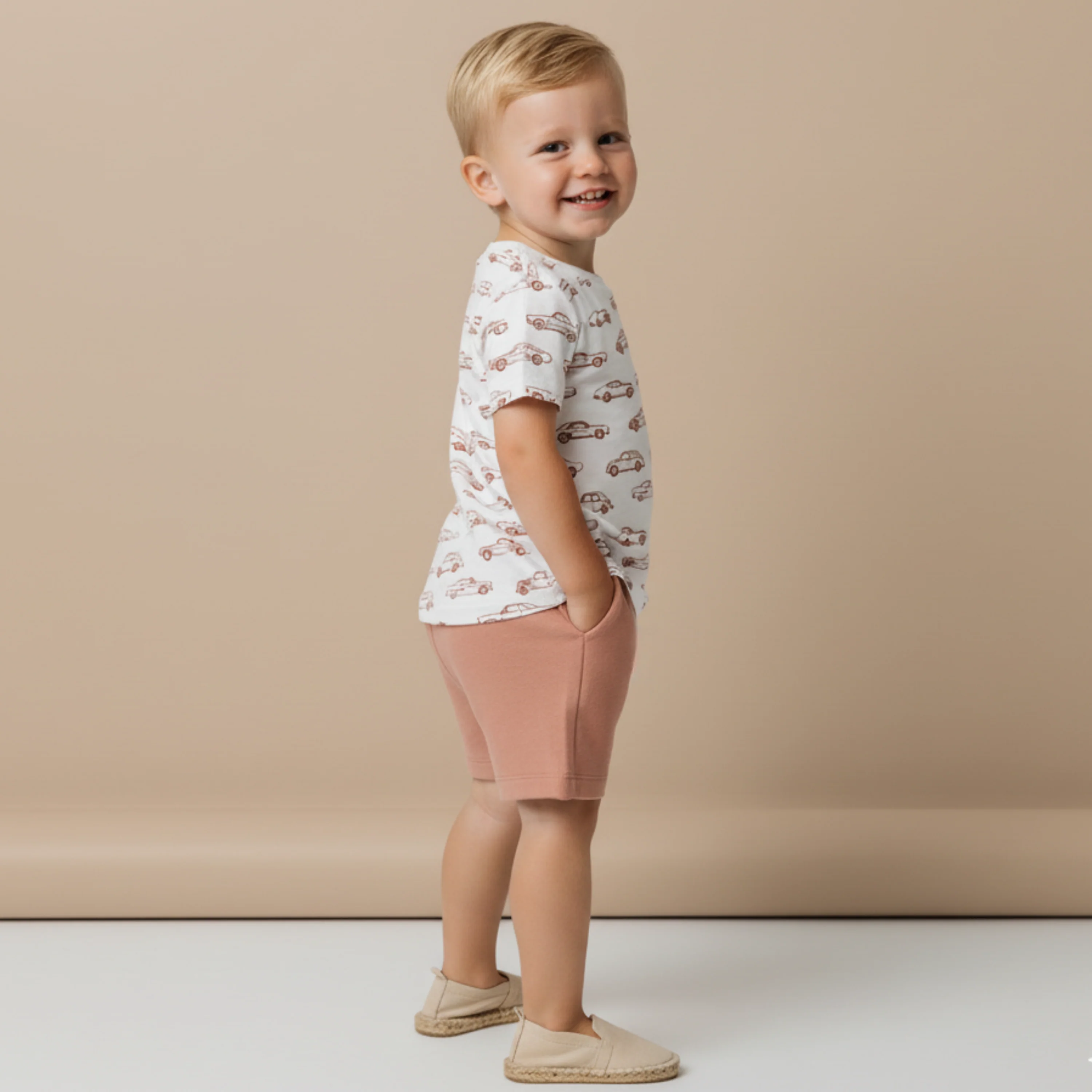 Organic Tee & Shorts Set - Cars - Image 3
