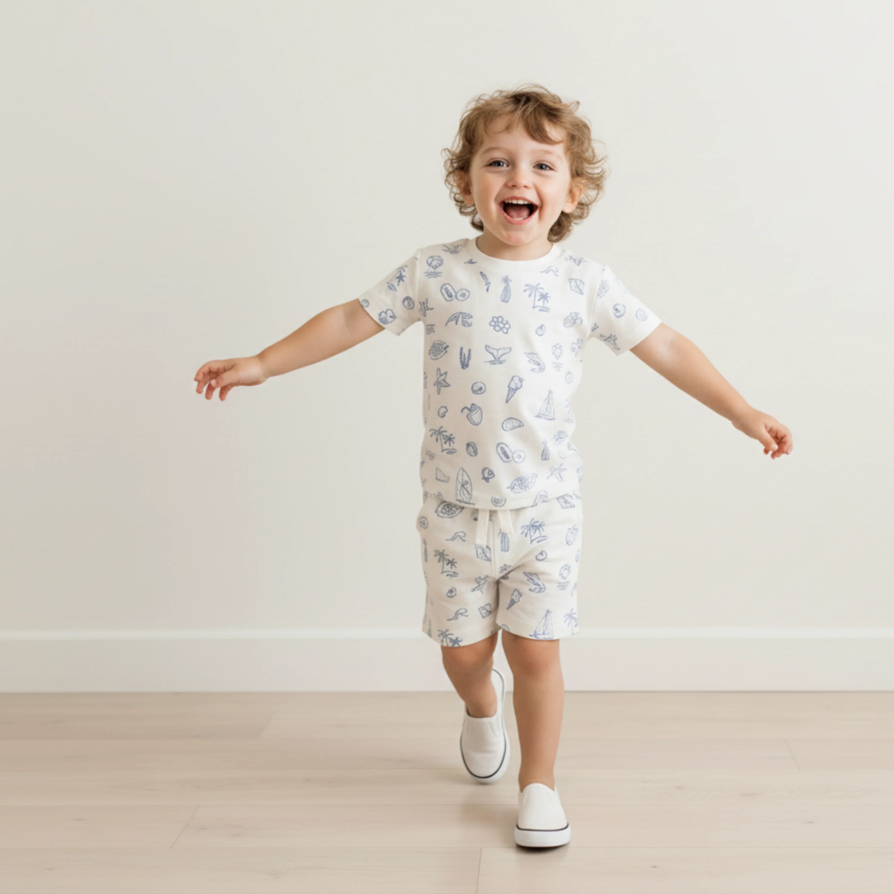 Organic Tee & Shorts Set - Coastal - Image 3