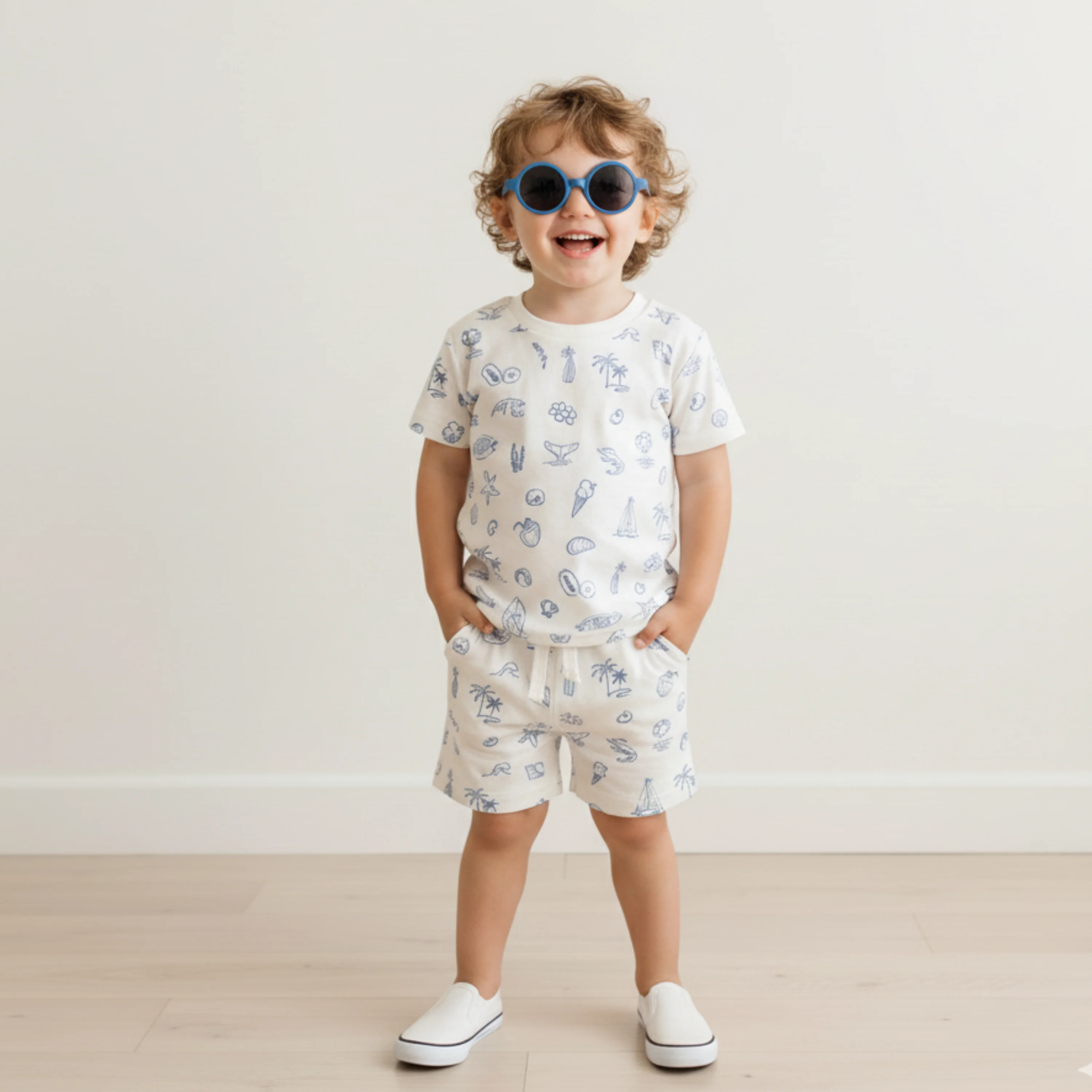Organic Tee & Shorts Set - Coastal - Image 4