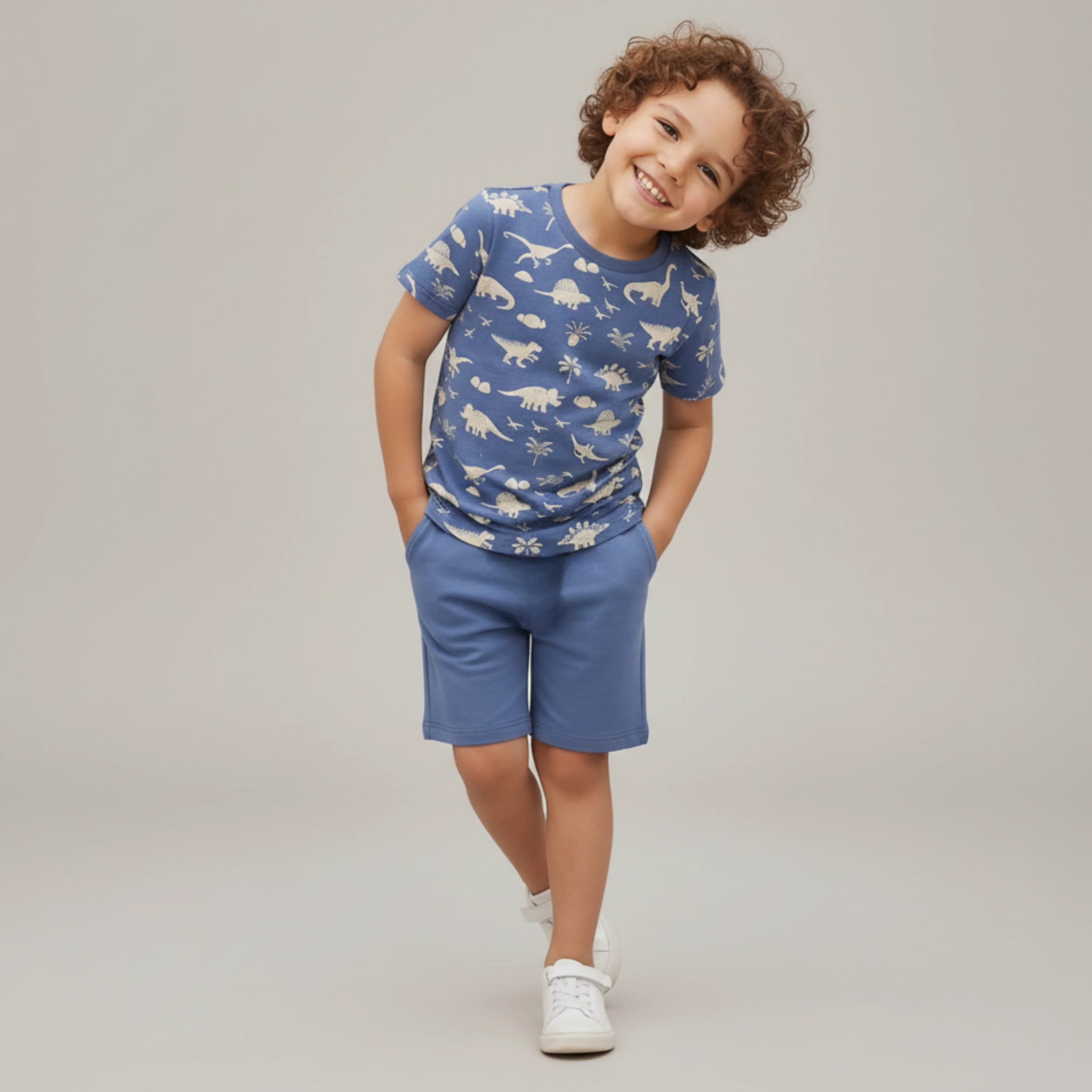Organic Tee & Shorts Set - Dino - Image 3