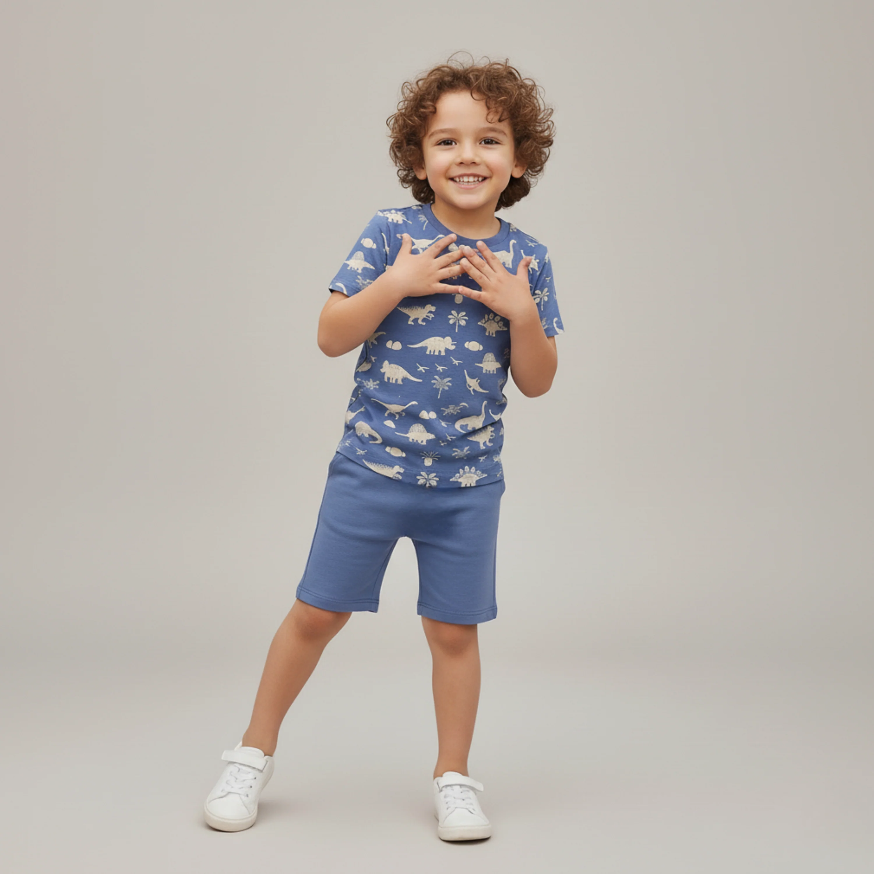 Organic Tee & Shorts Set - Dino - Image 4