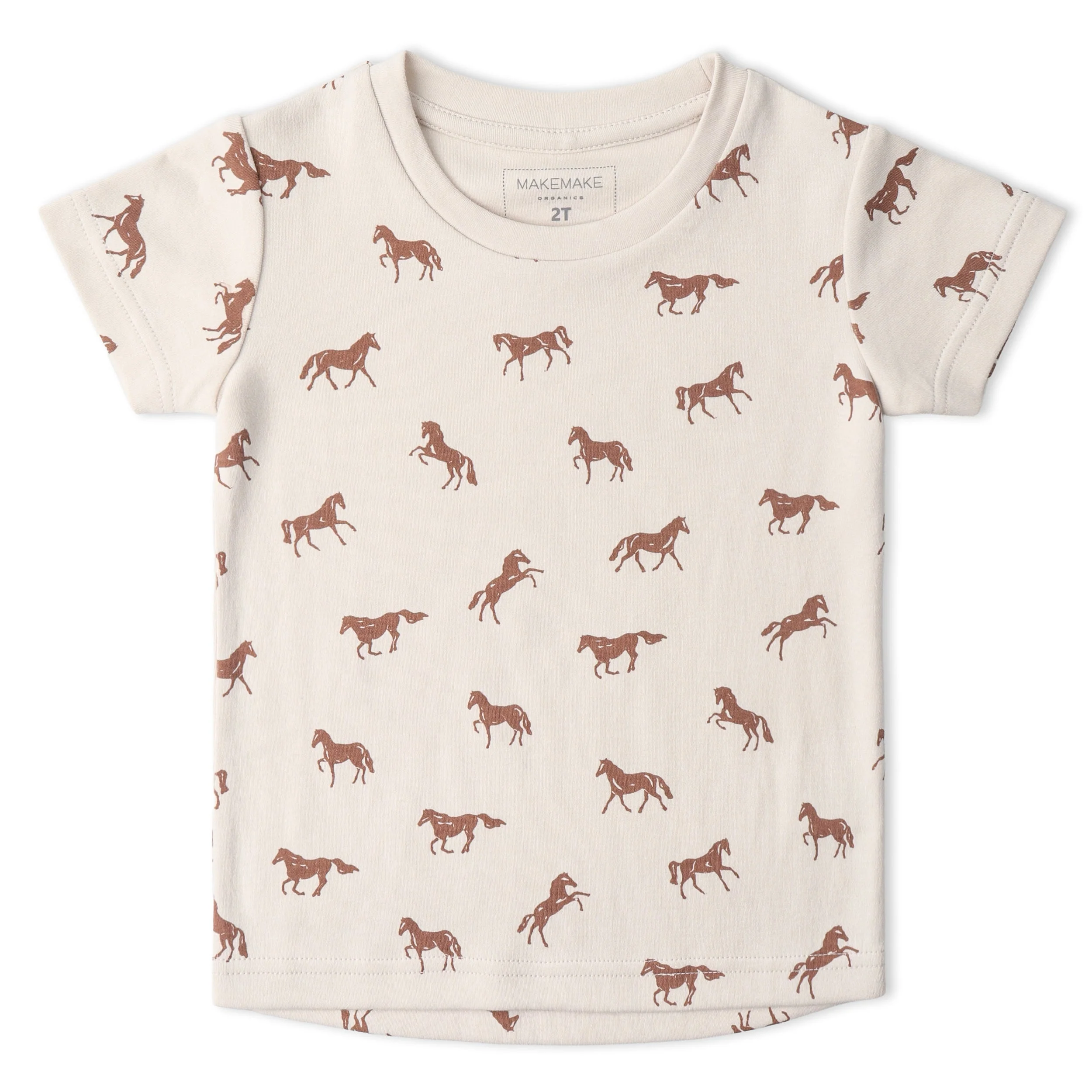 Organic Tee & Shorts Set - Horses - Image 4