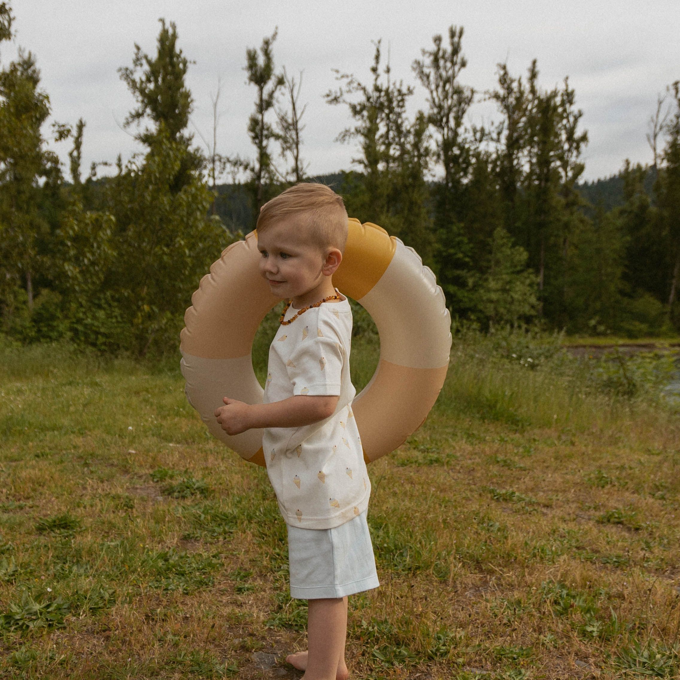 Organic Tee & Shorts Set - Ice Cream - Image 3