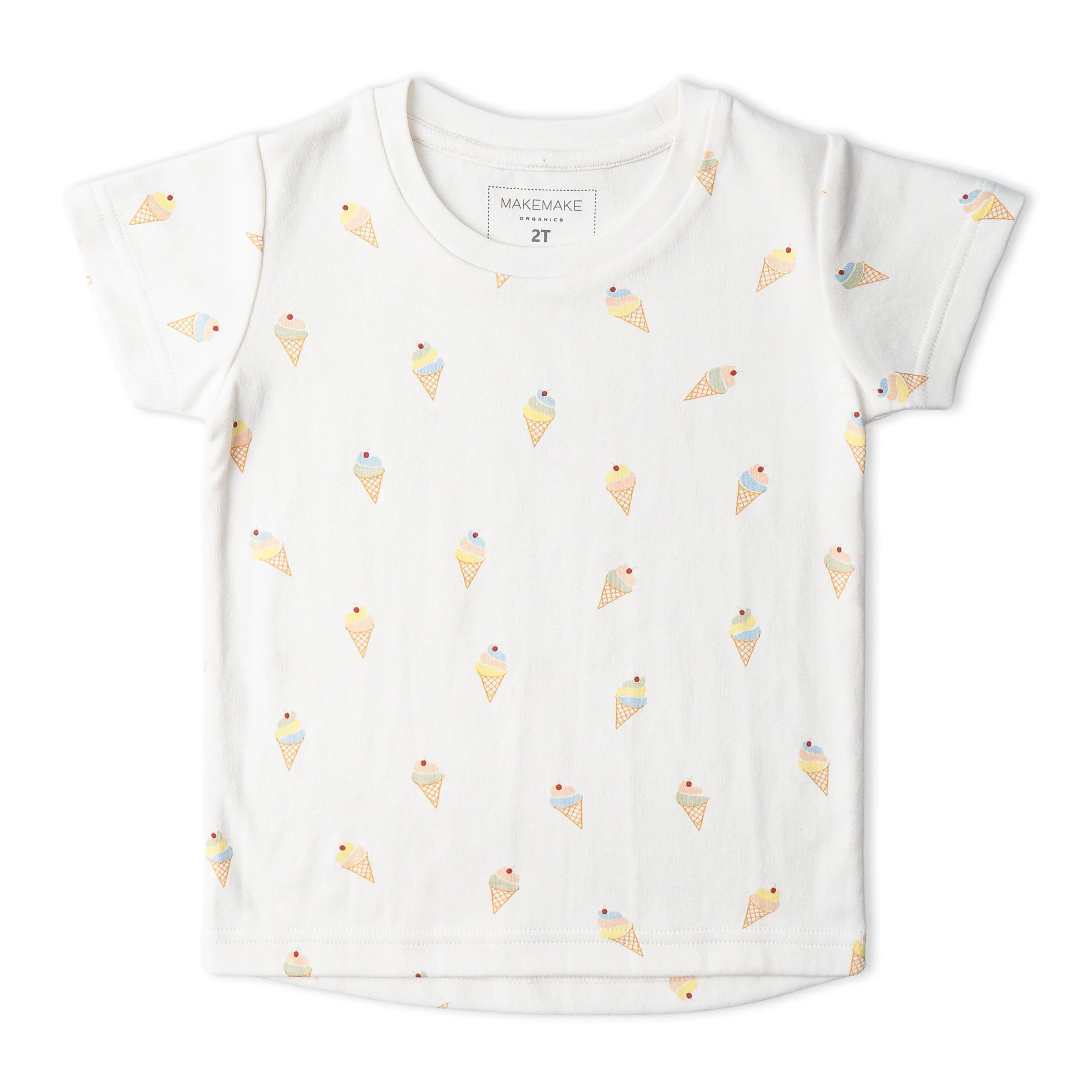 Organic Tee & Shorts Set - Ice Cream - Image 4