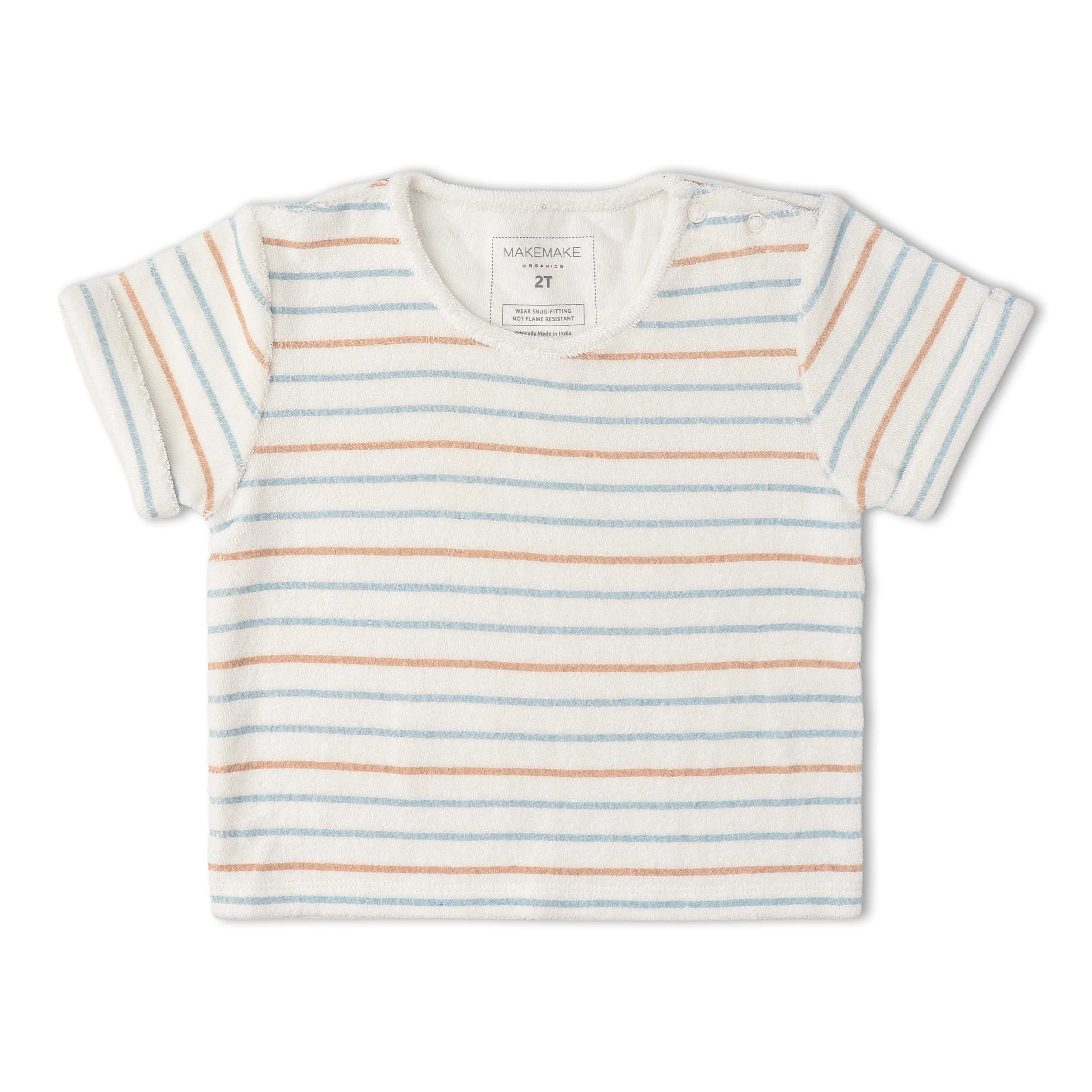 Organic Terry Tee & Shorts Set - Cabana Stripes - Image 4