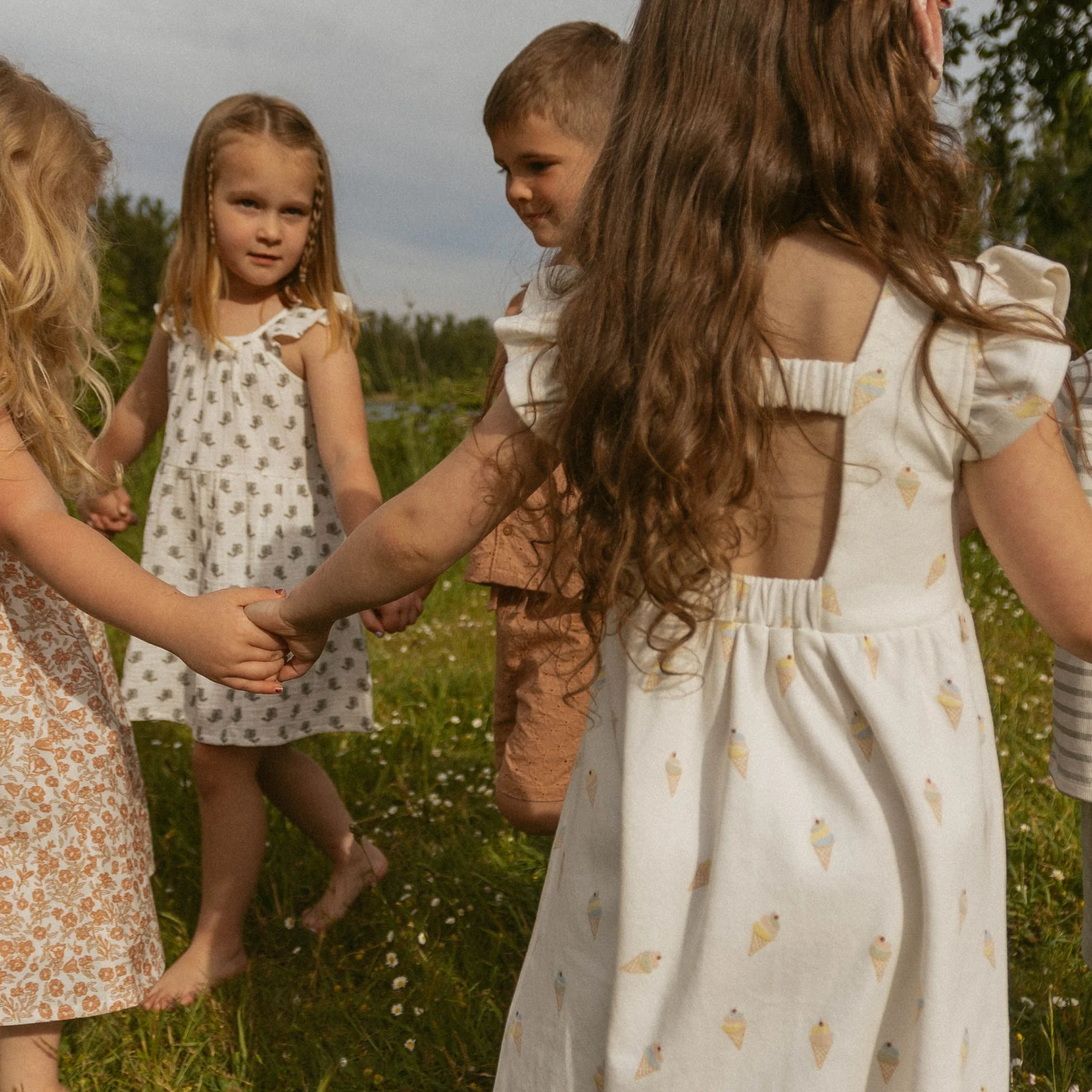 Organic Cutout Back Dress - Ice Cream - Image 3