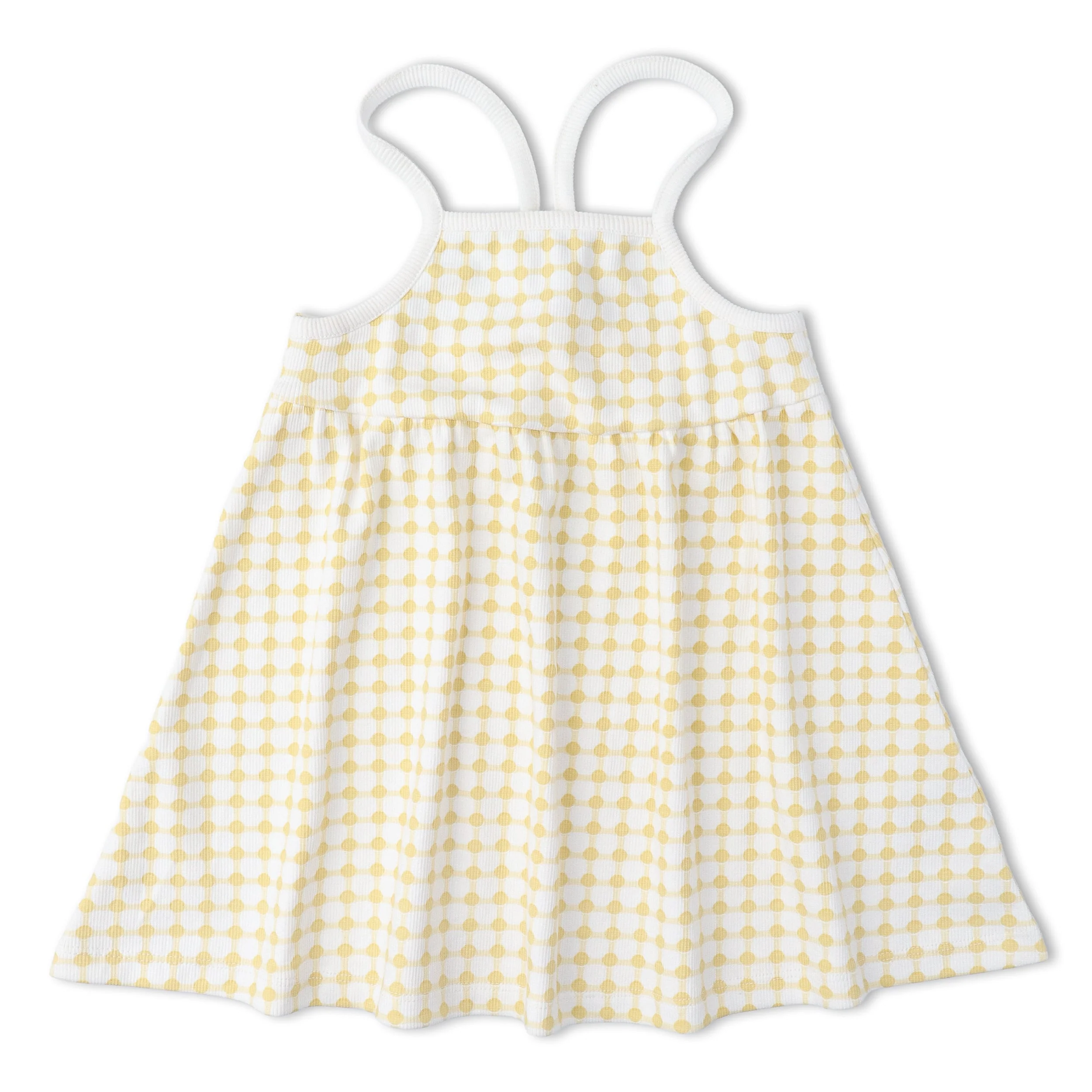 Organic Tie-Back Strap Dress - Dotty Gingham - Image 4