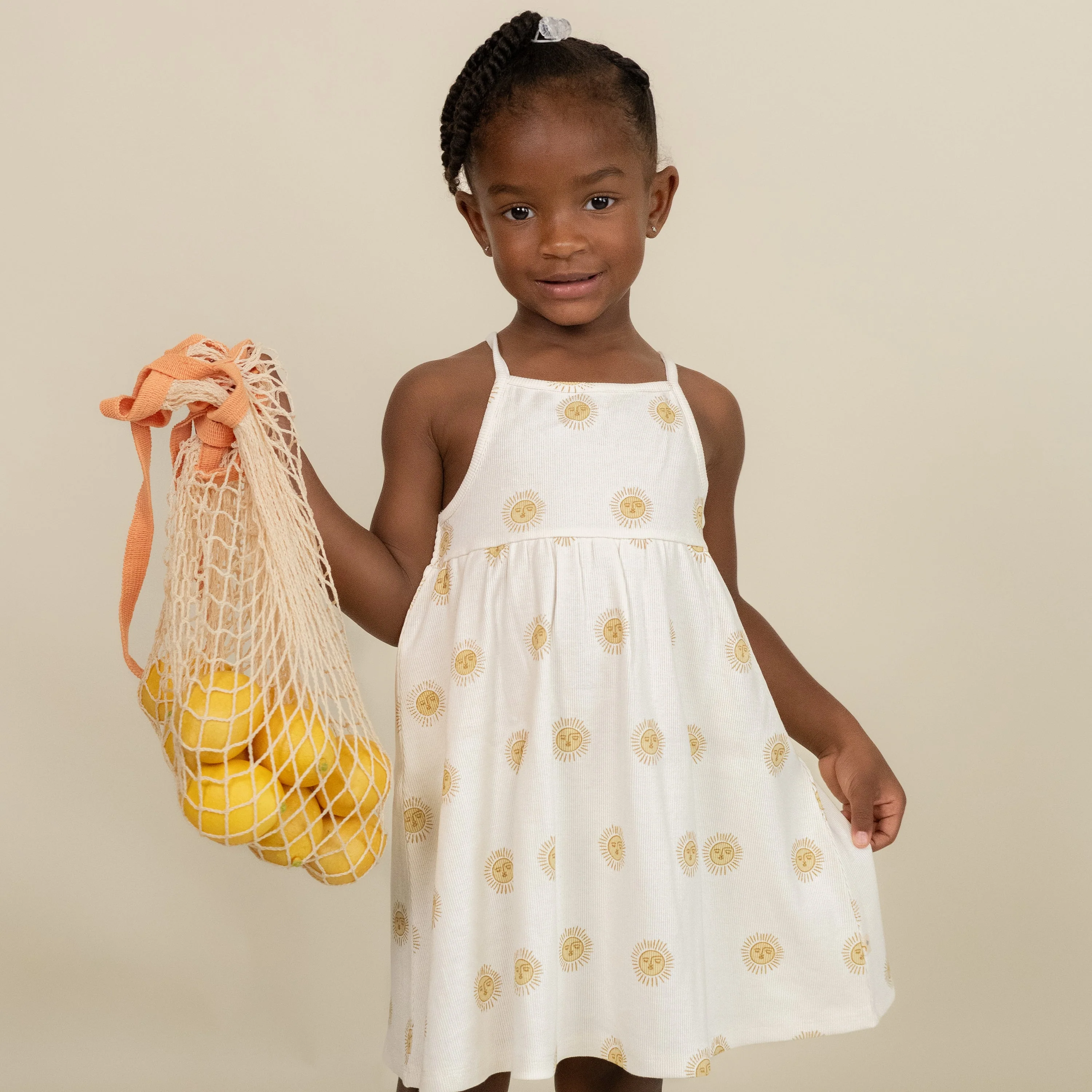 Organic Tie Back Strap Dress - Summer Sun - Image 3