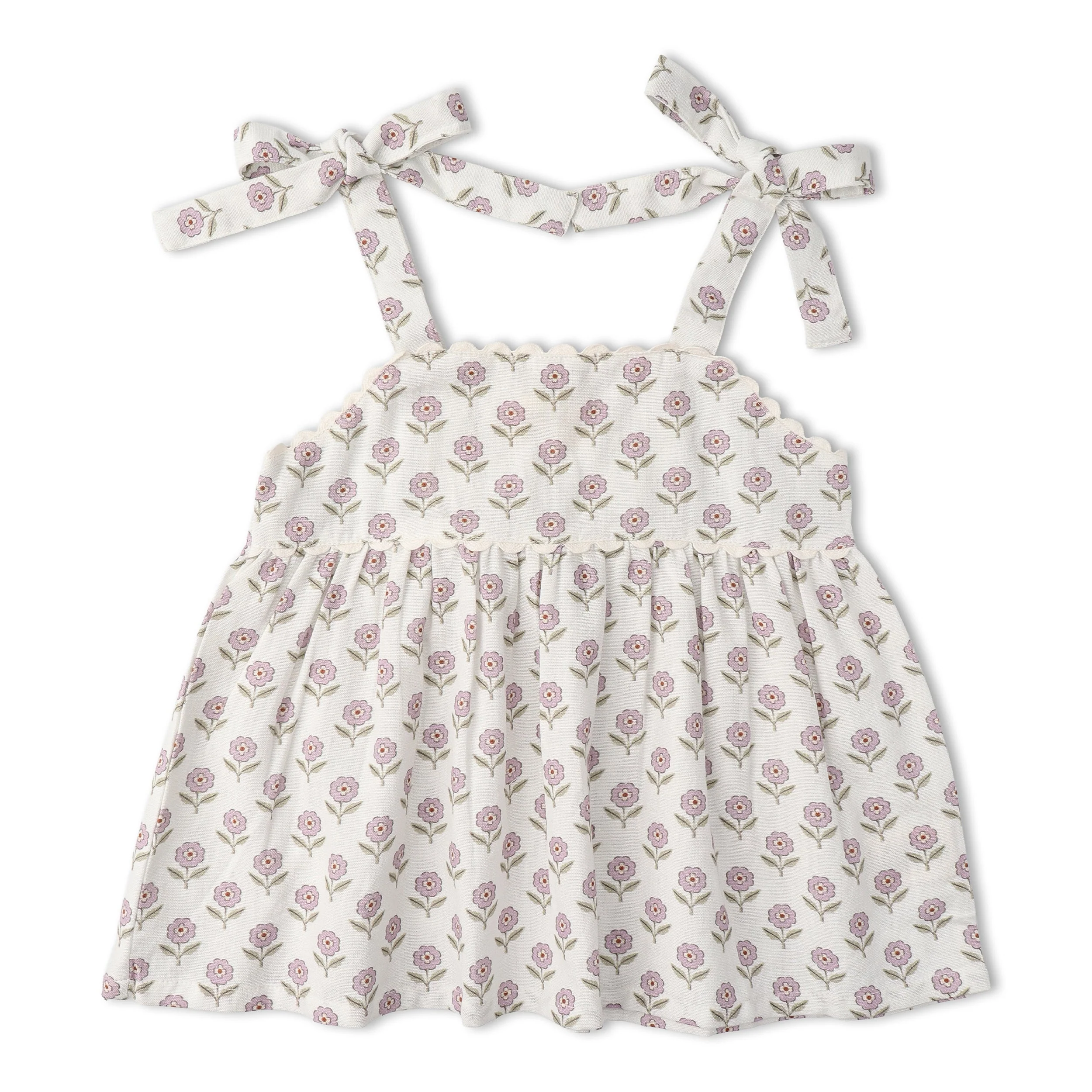 Organic Tie Up Top & Shorts Set - Lavender - Image 4