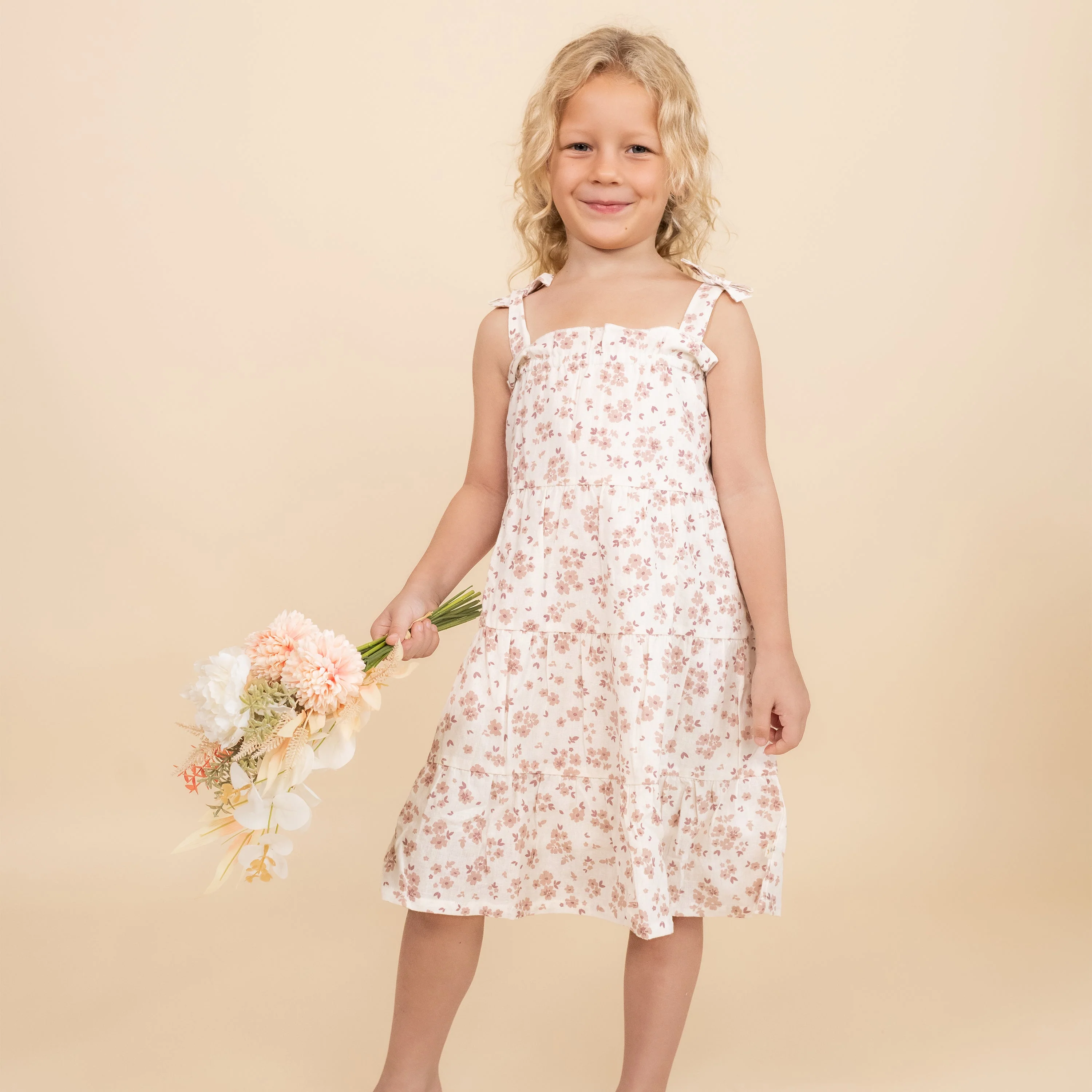 Organic Tiered Dress - Petit Floral - Image 3