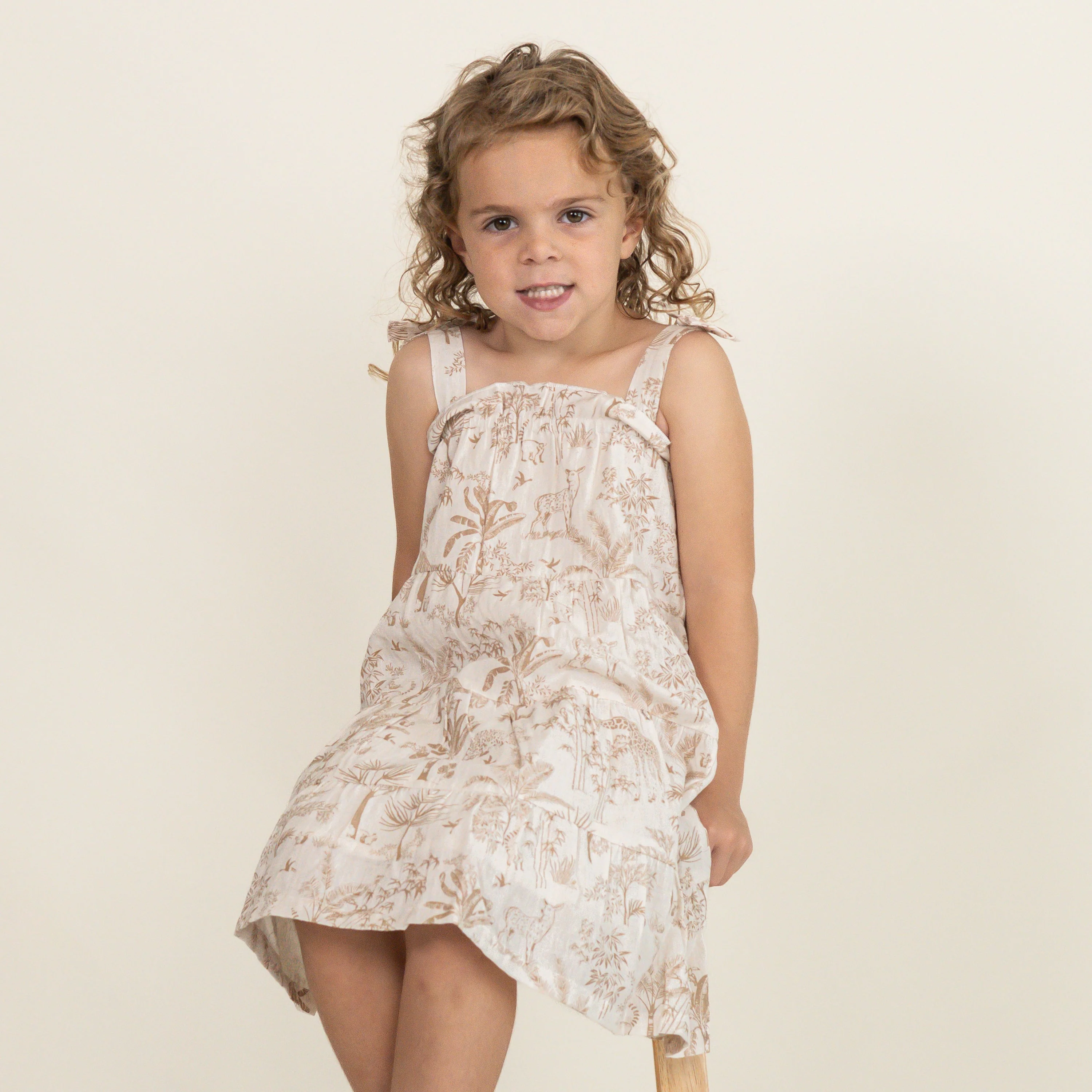 Organic Tiered Dress - Wild Tropics - Image 3