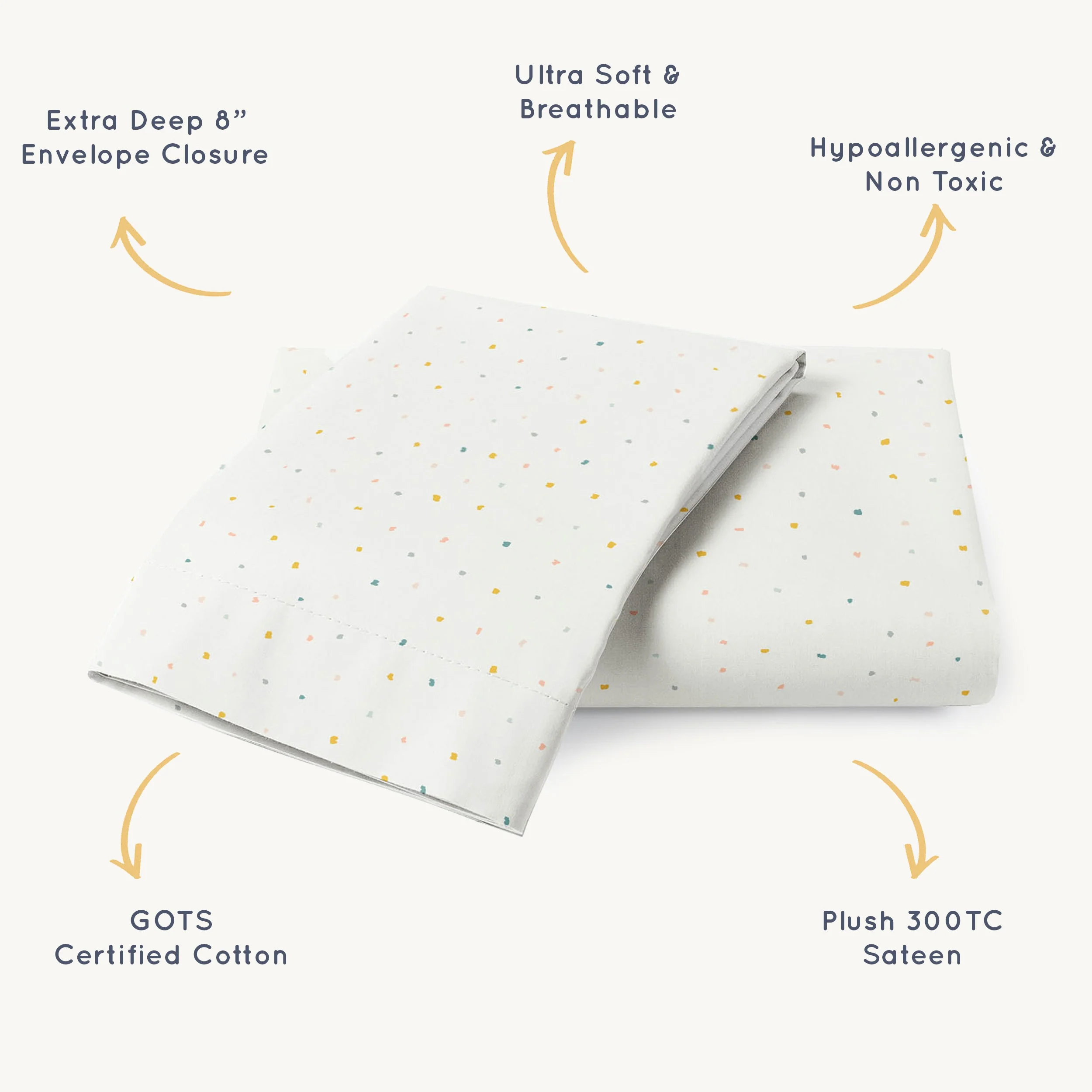 Organic Toddler Pillowcase - Dotty (Open Box) - Image 6