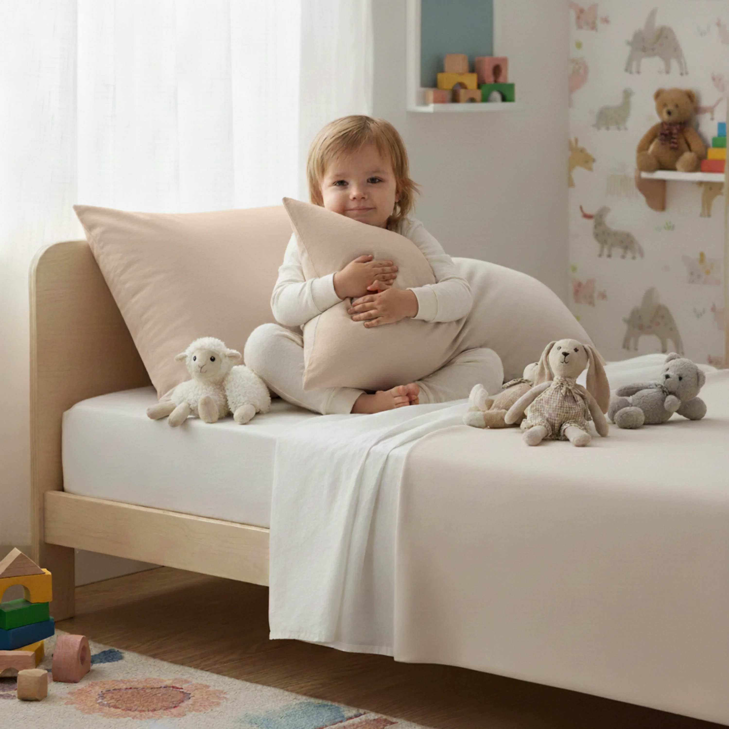 Organic Toddler Pillowcase - Taupe - Image 2