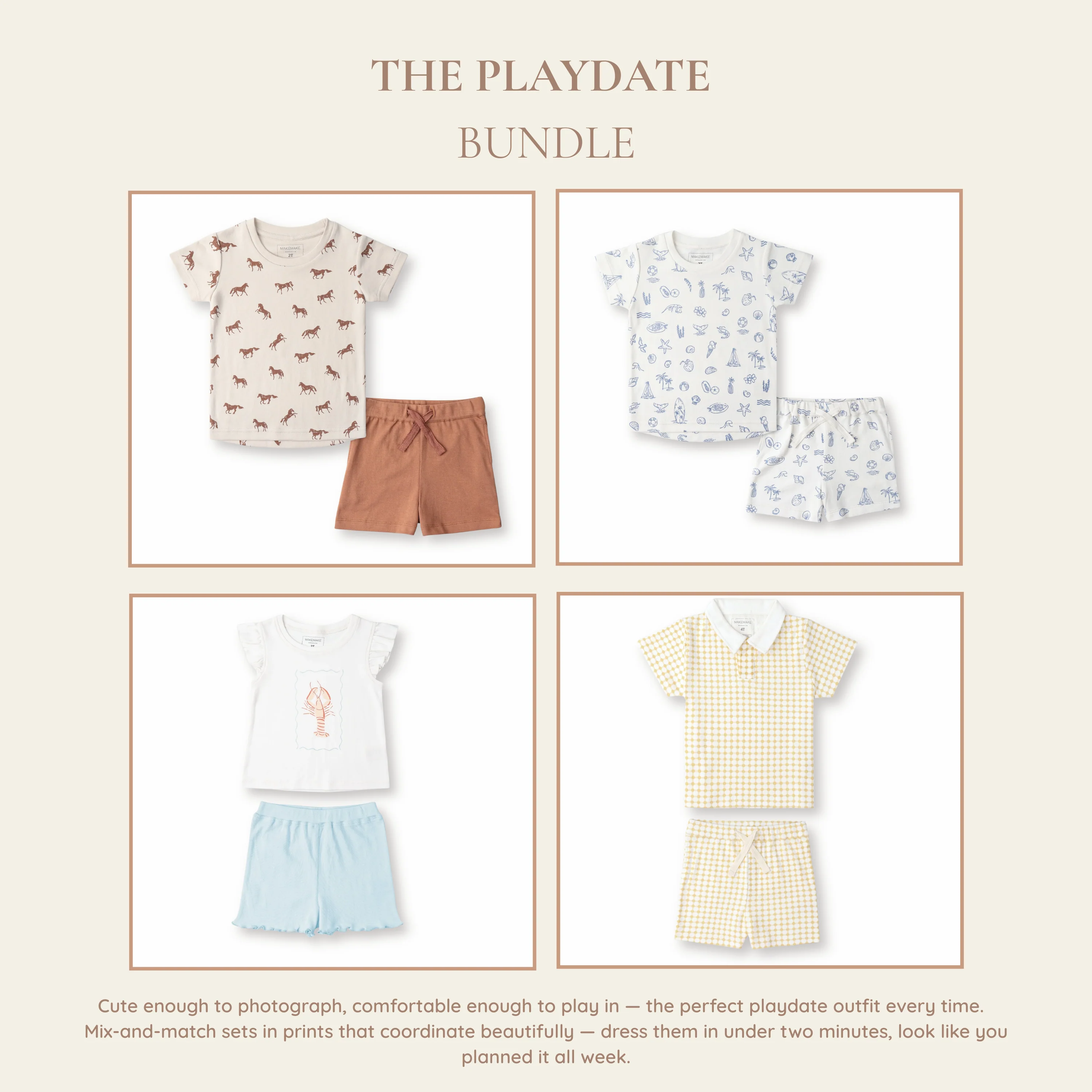 Organic Baby & Toddler Top & Bottom Sets | Makemake Organics